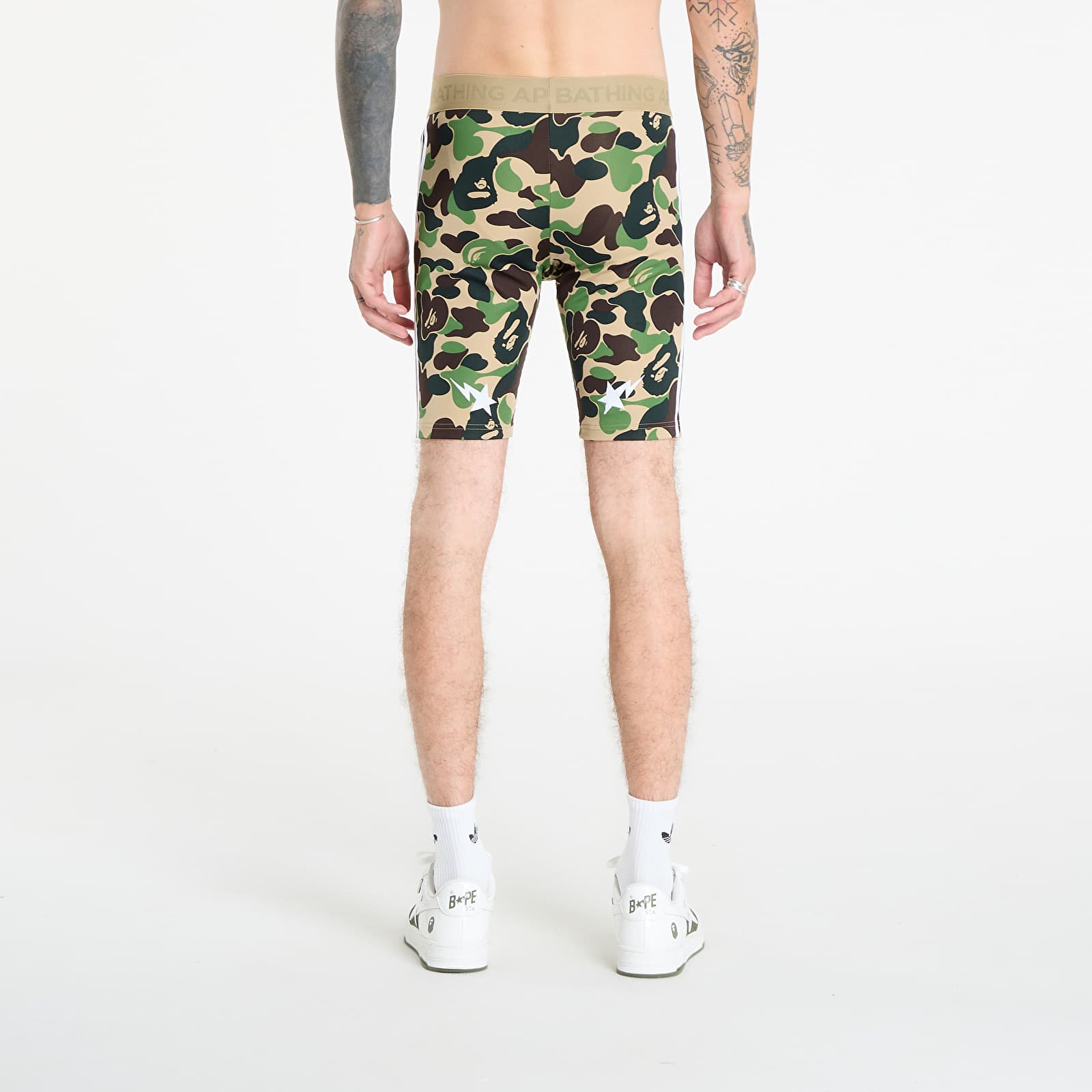 Men's shorts adidas x BAPE FB Tights Crew Green