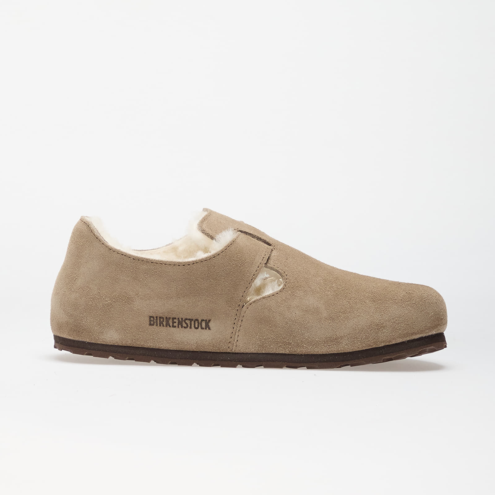 Women's shoes Birkenstock London Shearling Suede Leather Taupe