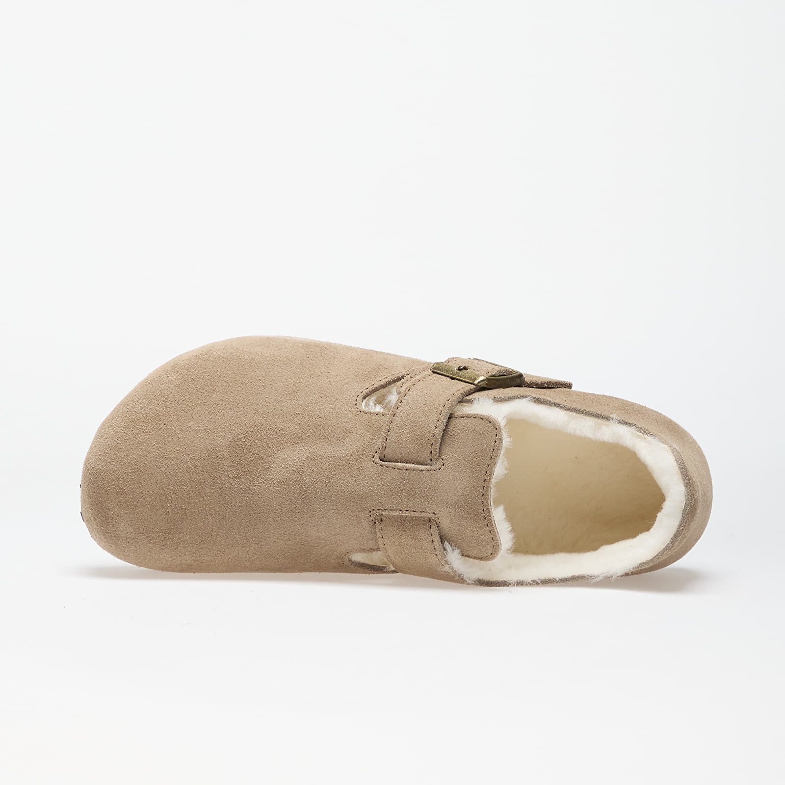 Women's shoes Birkenstock London Shearling Suede Leather Taupe