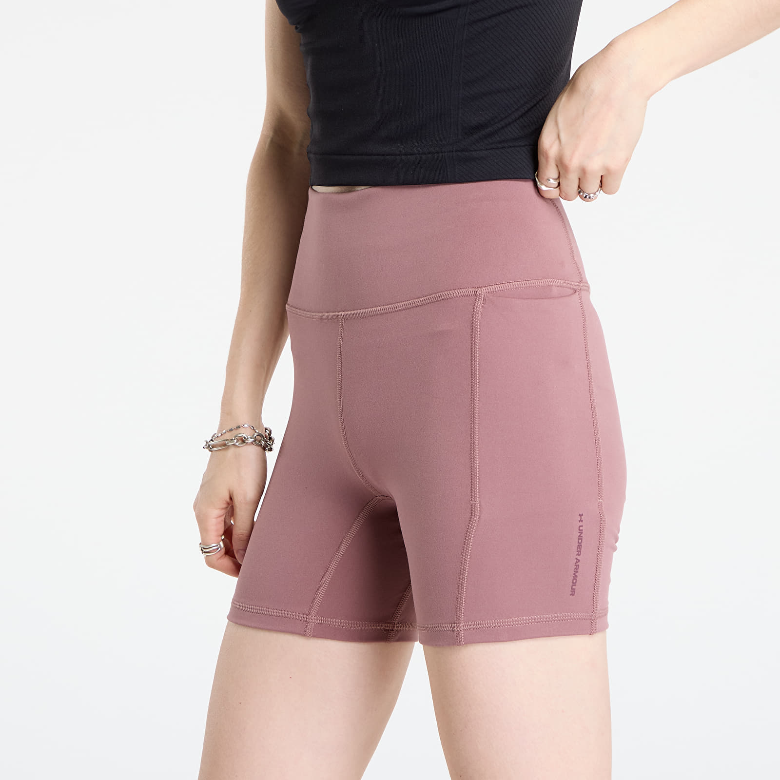 Shorts Under Armour Project Rock Middie Short Maroon