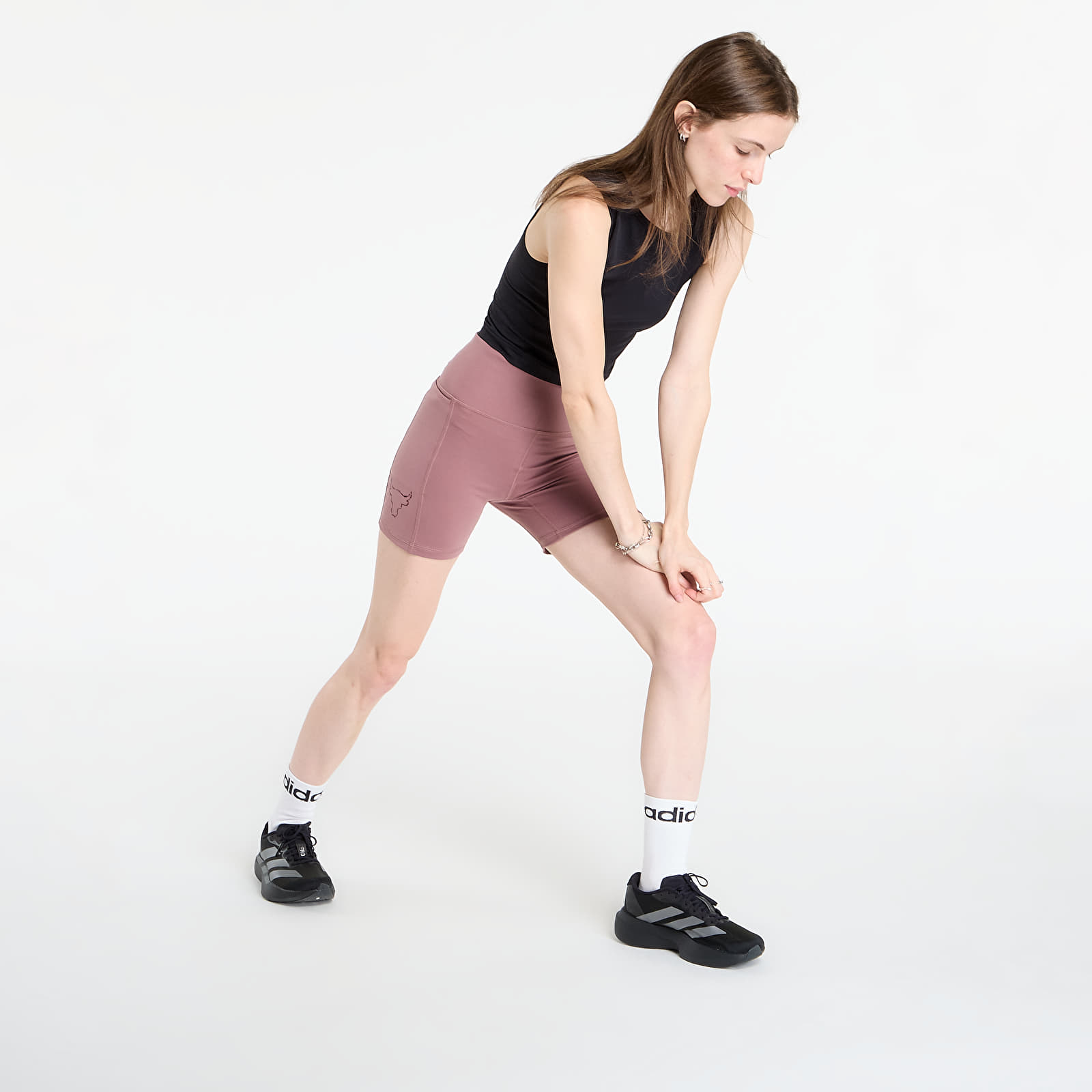 Shorts Under Armour Project Rock Middie Short Maroon