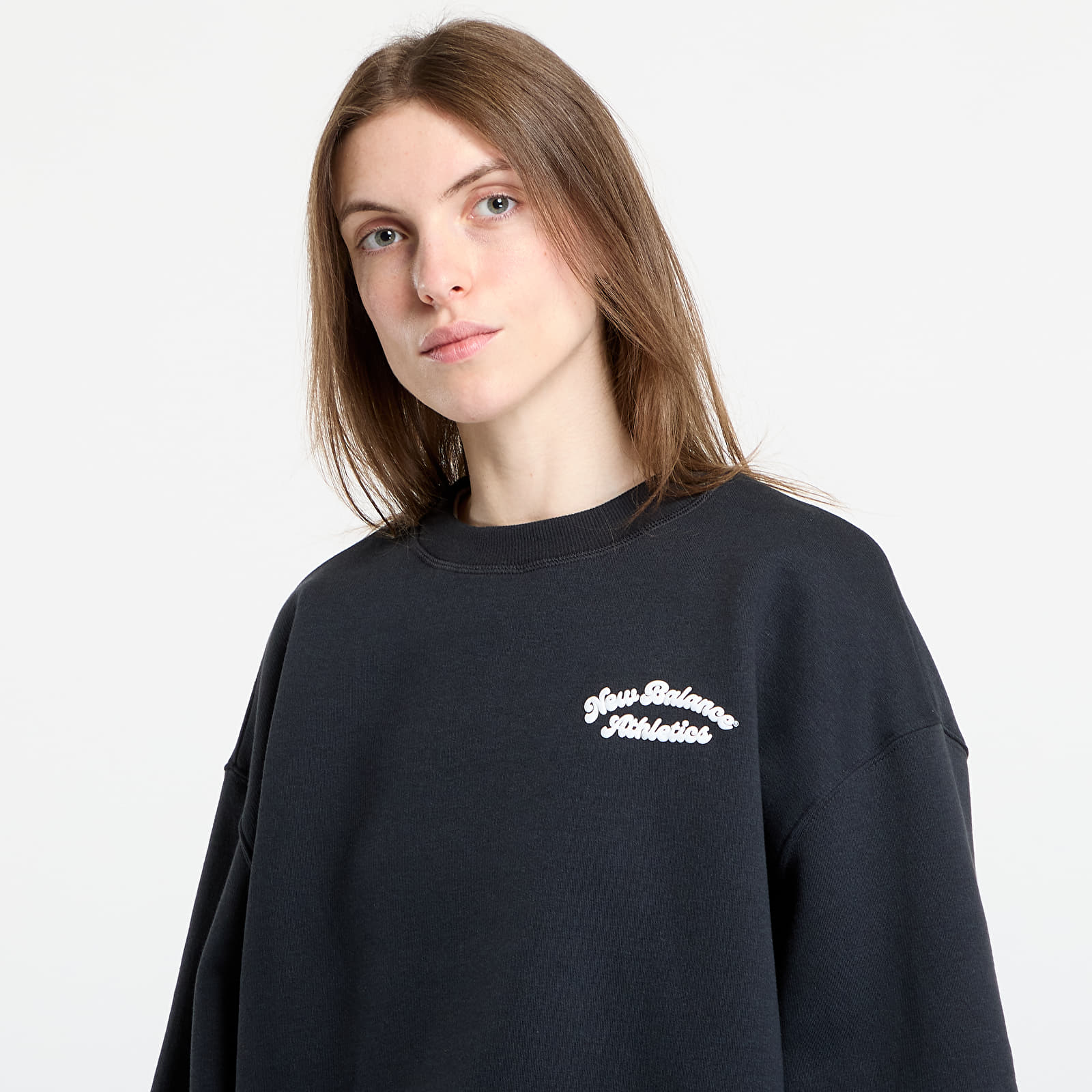 Hoodies and sweatshirts New Balance Linear Heritage Fleece Crew Black
