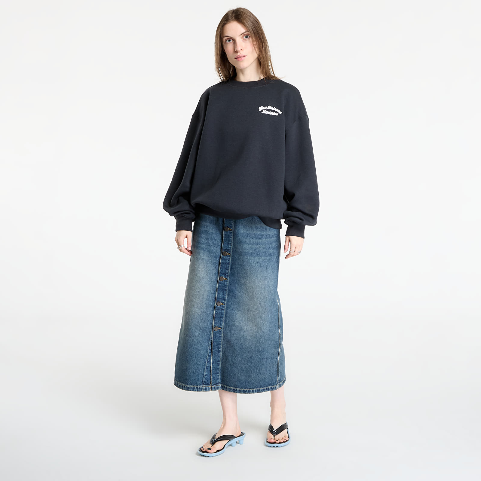 Hoodies and sweatshirts New Balance Linear Heritage Fleece Crew Black