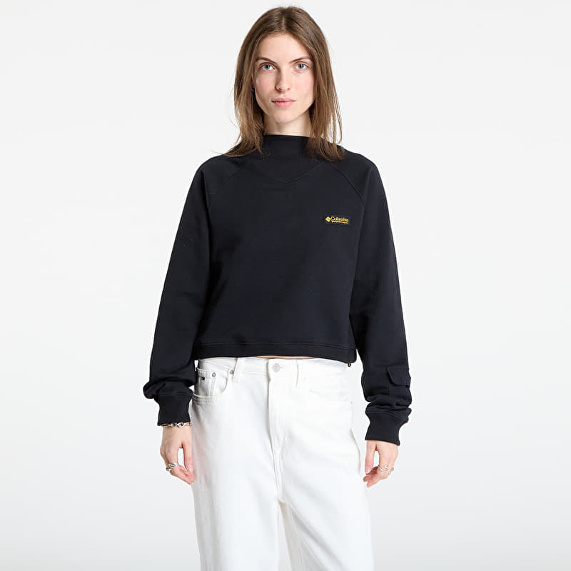 Sweatshirt Columbia High Cascades™ Crop French Terry LS Black