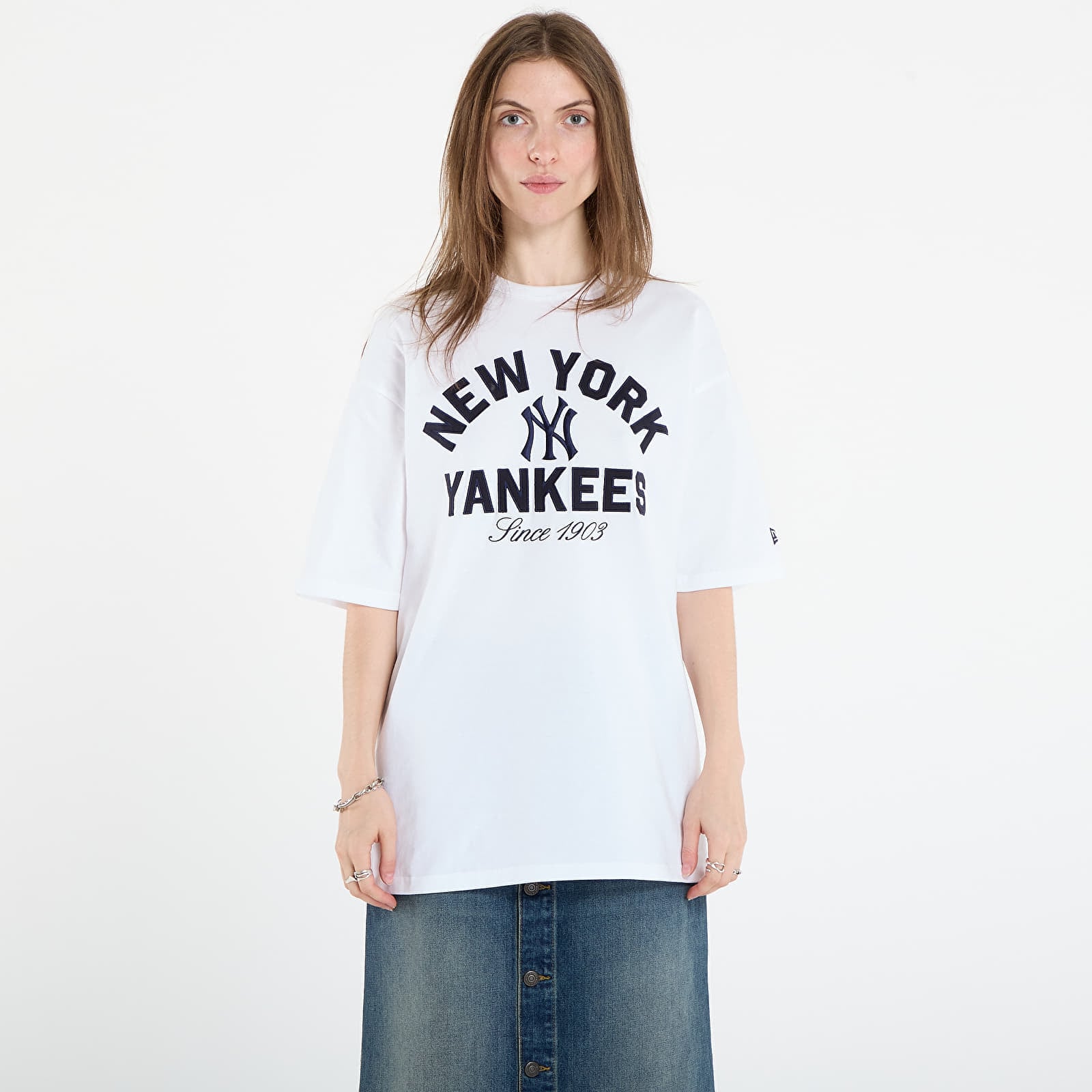 Tricou New Era MLB Heritage New York Yankees UNISEX White L