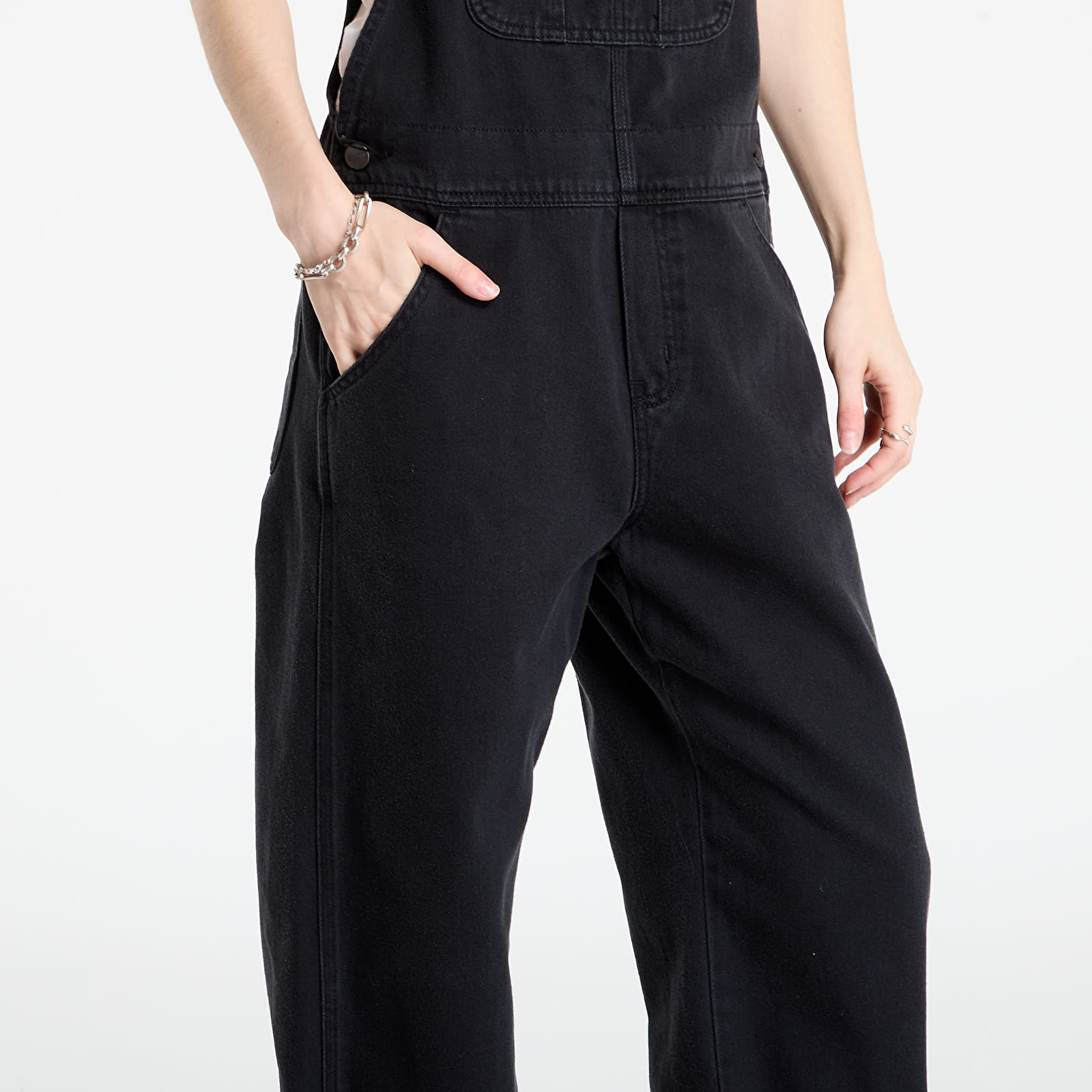 Teksad Carhartt WIP W' Bib Overall Straight Black Stone Washed