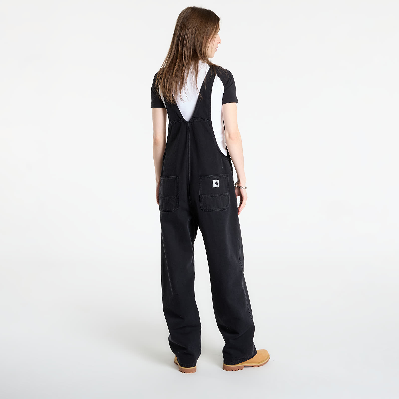 Teksad Carhartt WIP W' Bib Overall Straight Black Stone Washed