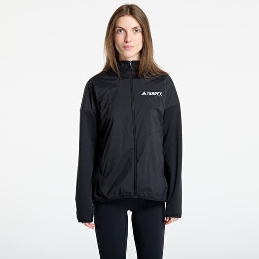 adidas Terrex Xperior Climawarm+ Wind Light Fleece Hooded Jacket Black/ Carbon/ Semi Impact Orange