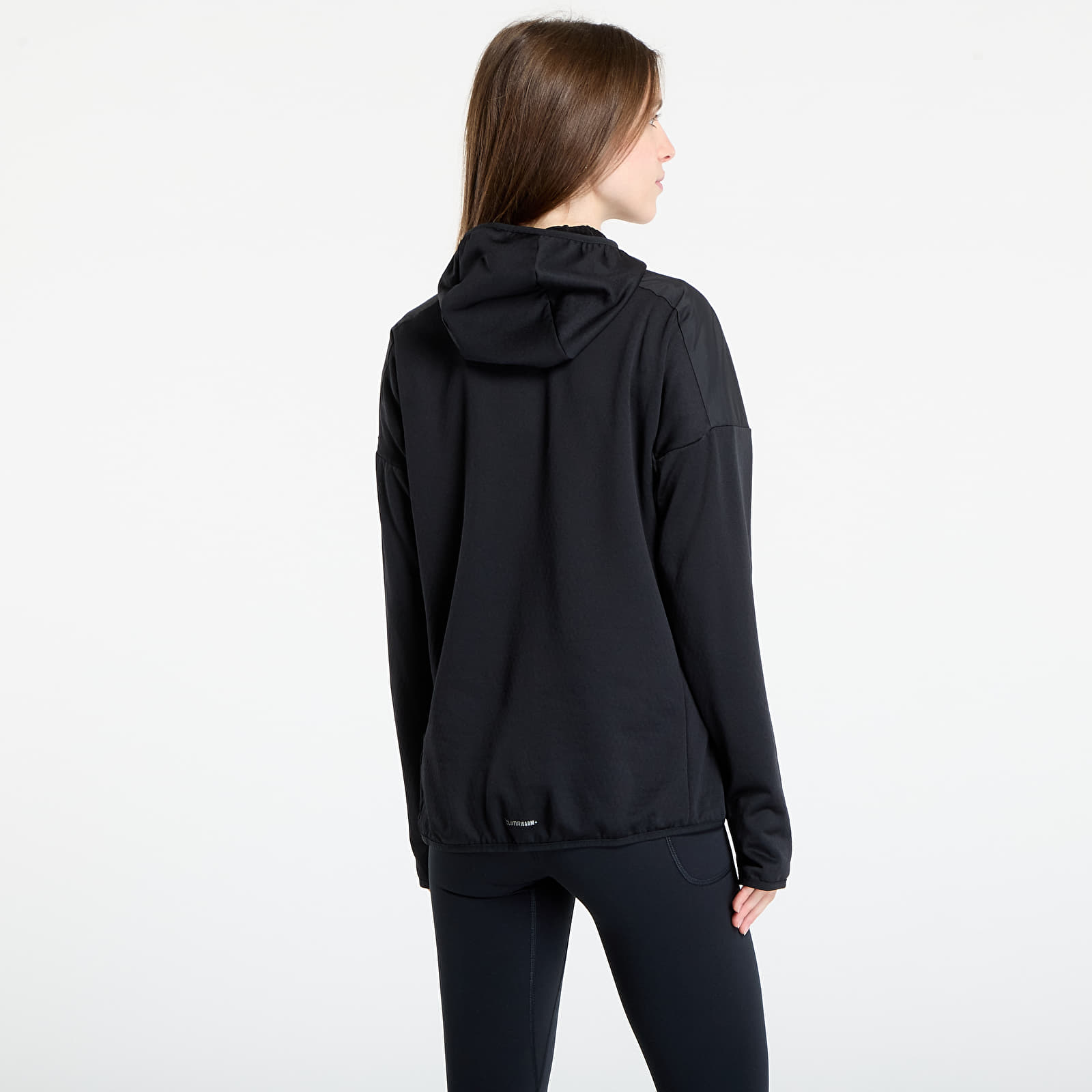 Jakker adidas Terrex Xperior Climawarm+ Wind Light Fleece Hooded Jacket Black/ Carbon/ Semi Impact Orange