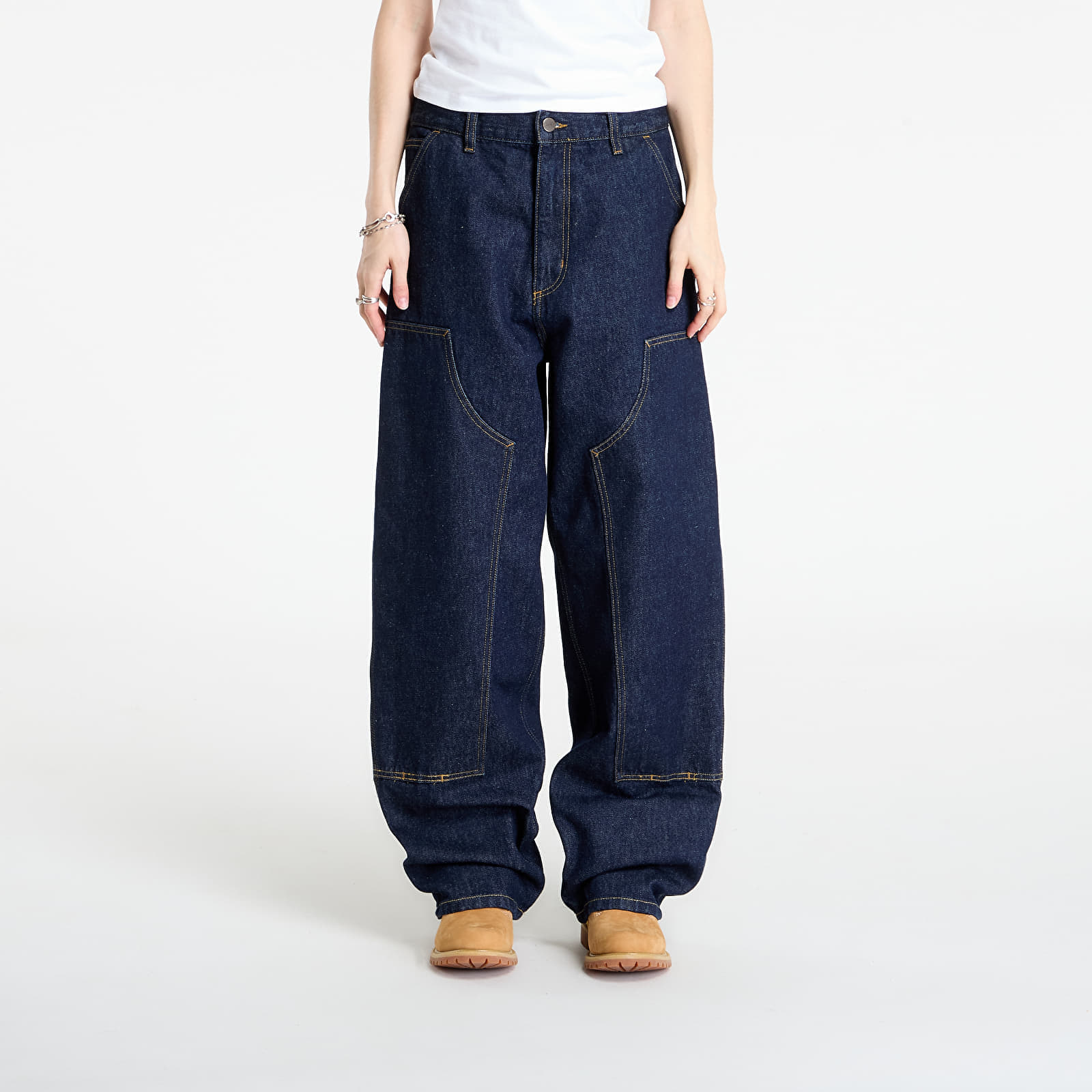 Blugi Carhartt WIP W Brandon Double Knee Pant Blue Rinsed L