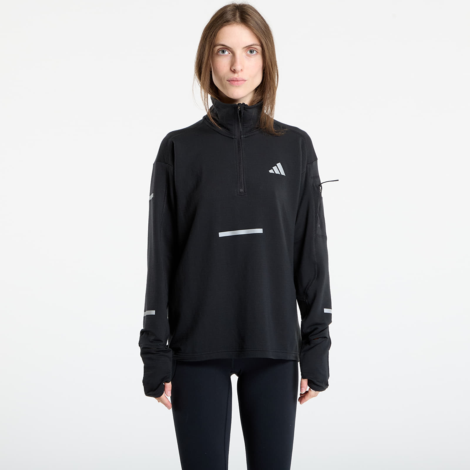 Sweatshirt adidas Adi365 Running CLIMAWARM+ Half-Zip Black XS