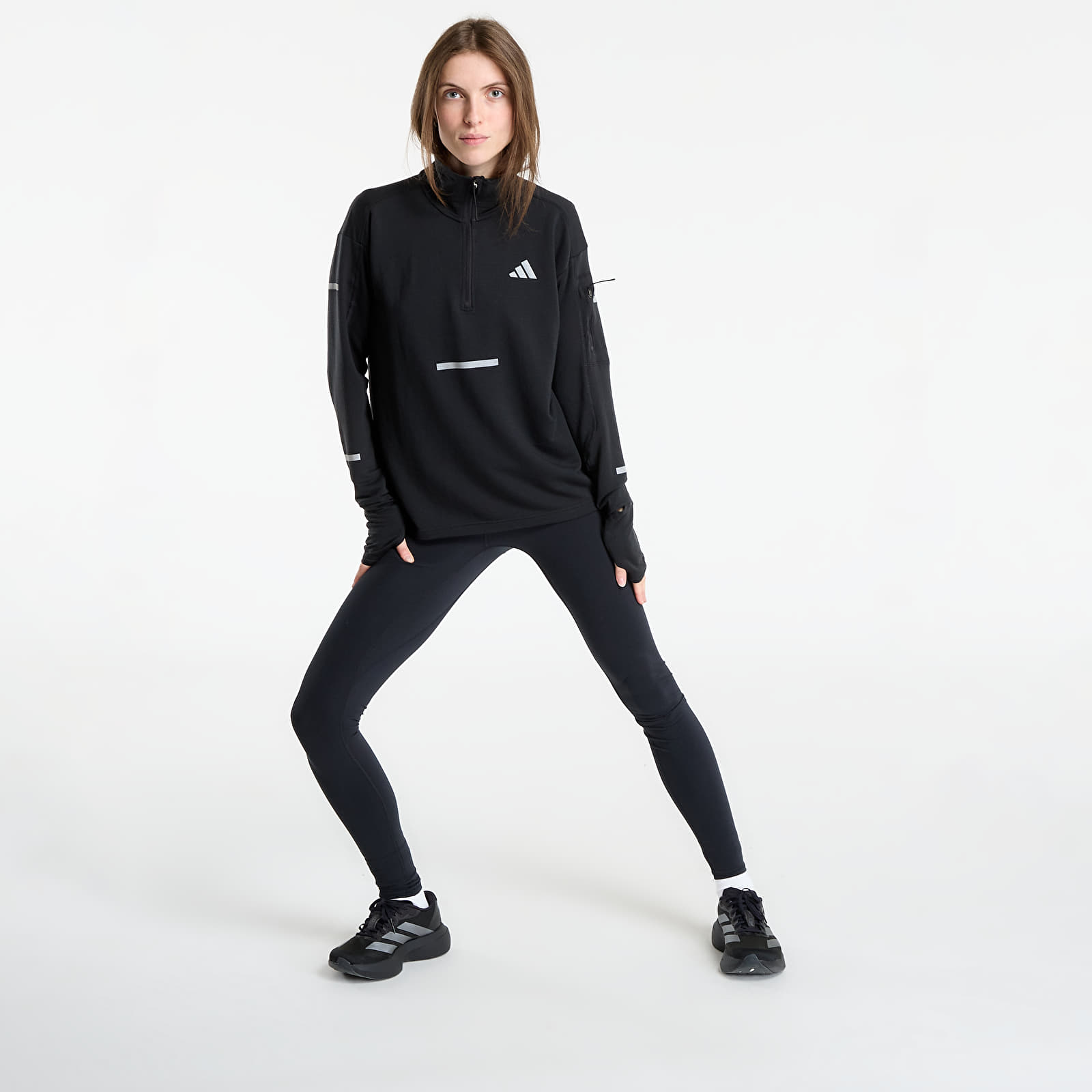 Hettegensere og sweatshirts adidas Adi365 Running CLIMAWARM+ Half-Zip Black