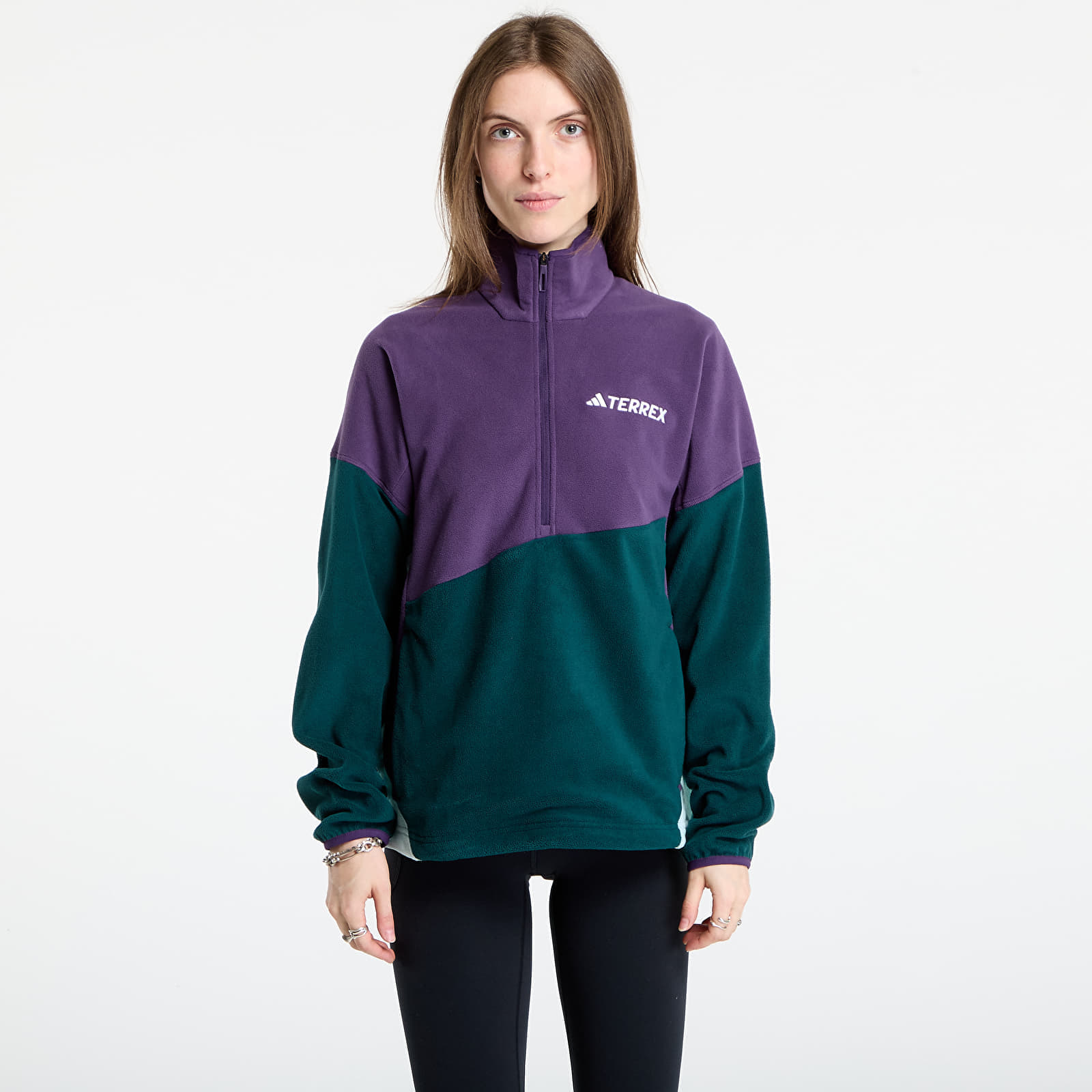 Jachetă adidas Terrex Multi Climawarm Fleece Anorak Aurora Plum L