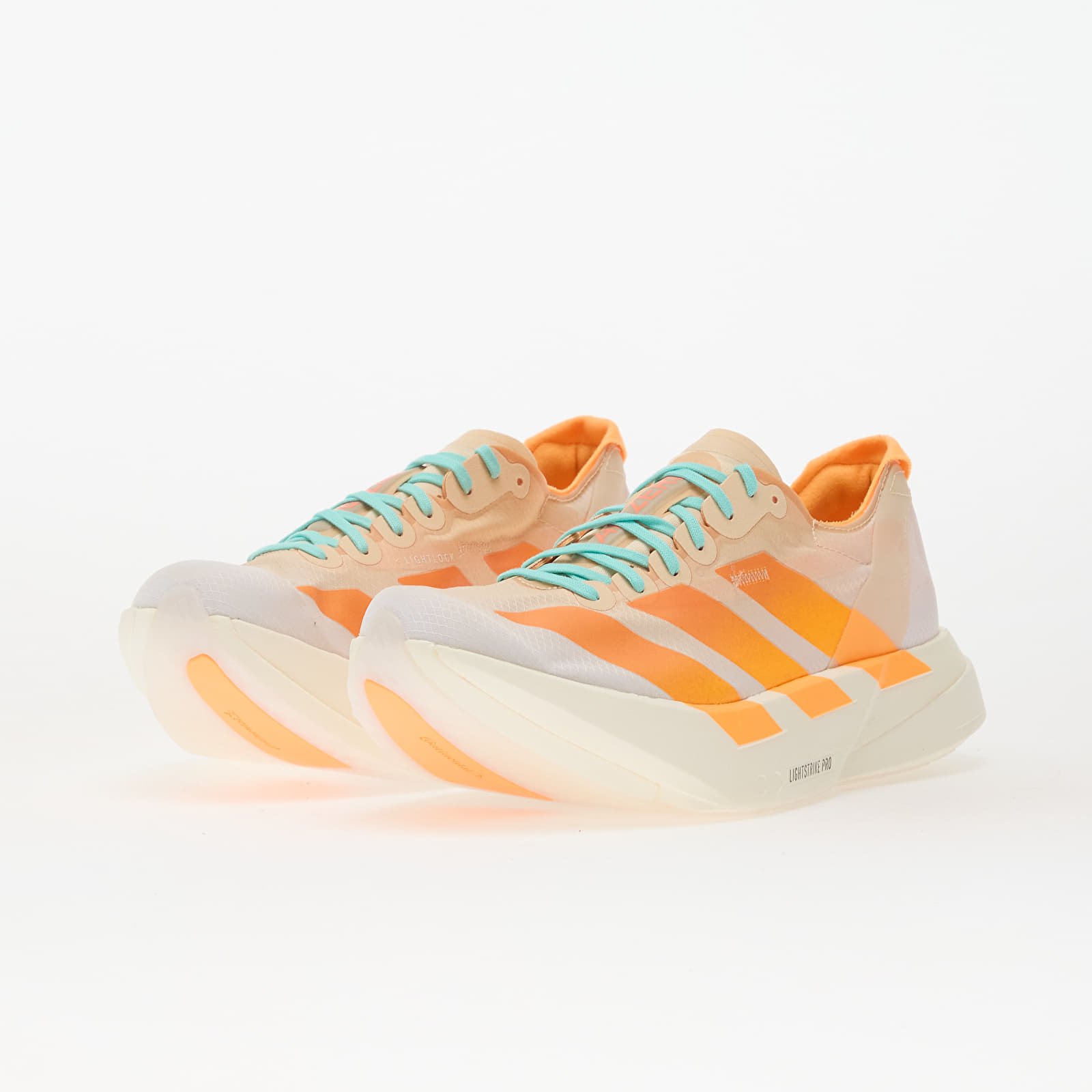 Dámske topánky a tenisky adidas Adizero Adios Pro 4 W Crystal Sand/ Flash Orange/ Flace Aqua