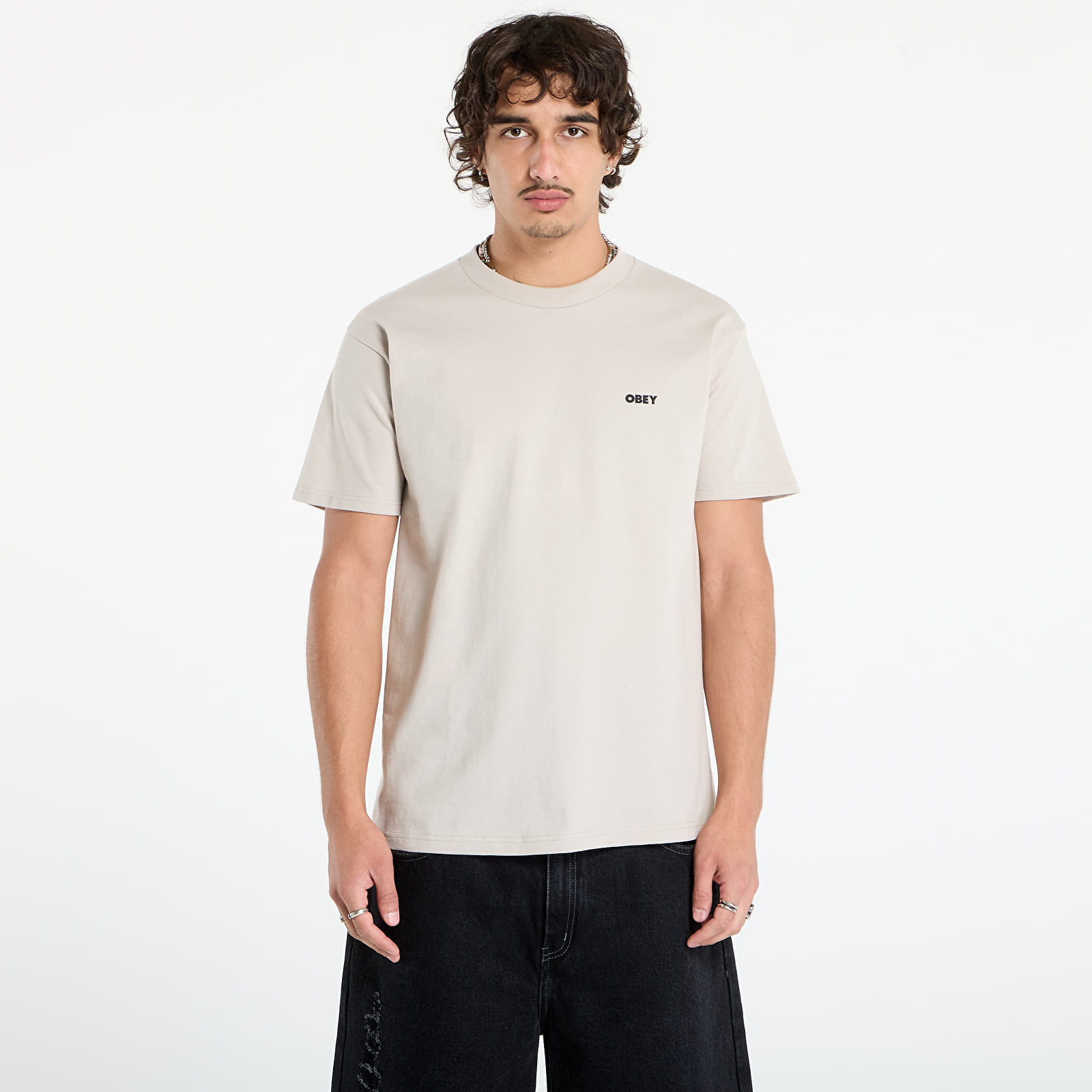 T-särgid OBEY Visual Studios Tee Silver Grey