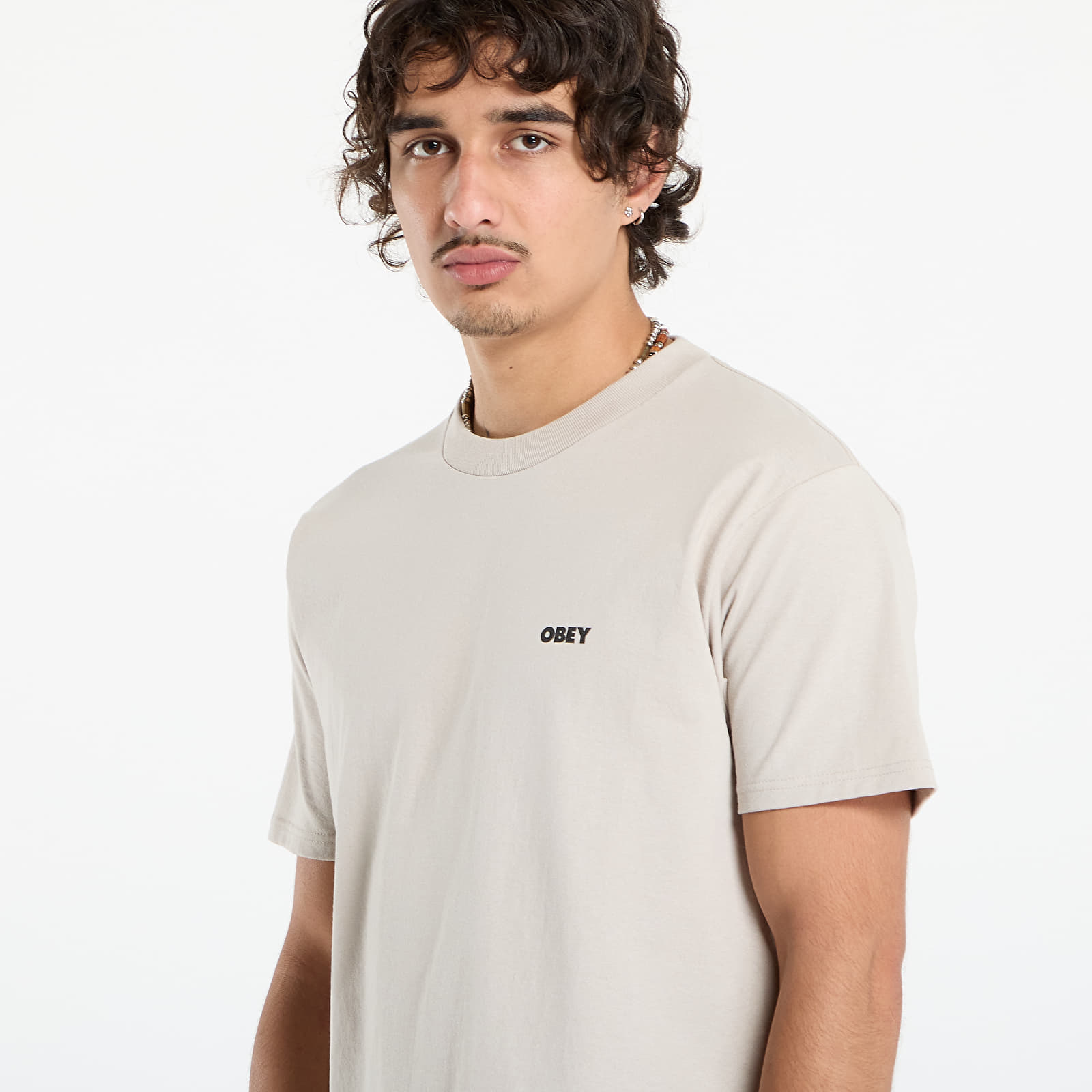 T-särgid OBEY Visual Studios Tee Silver Grey