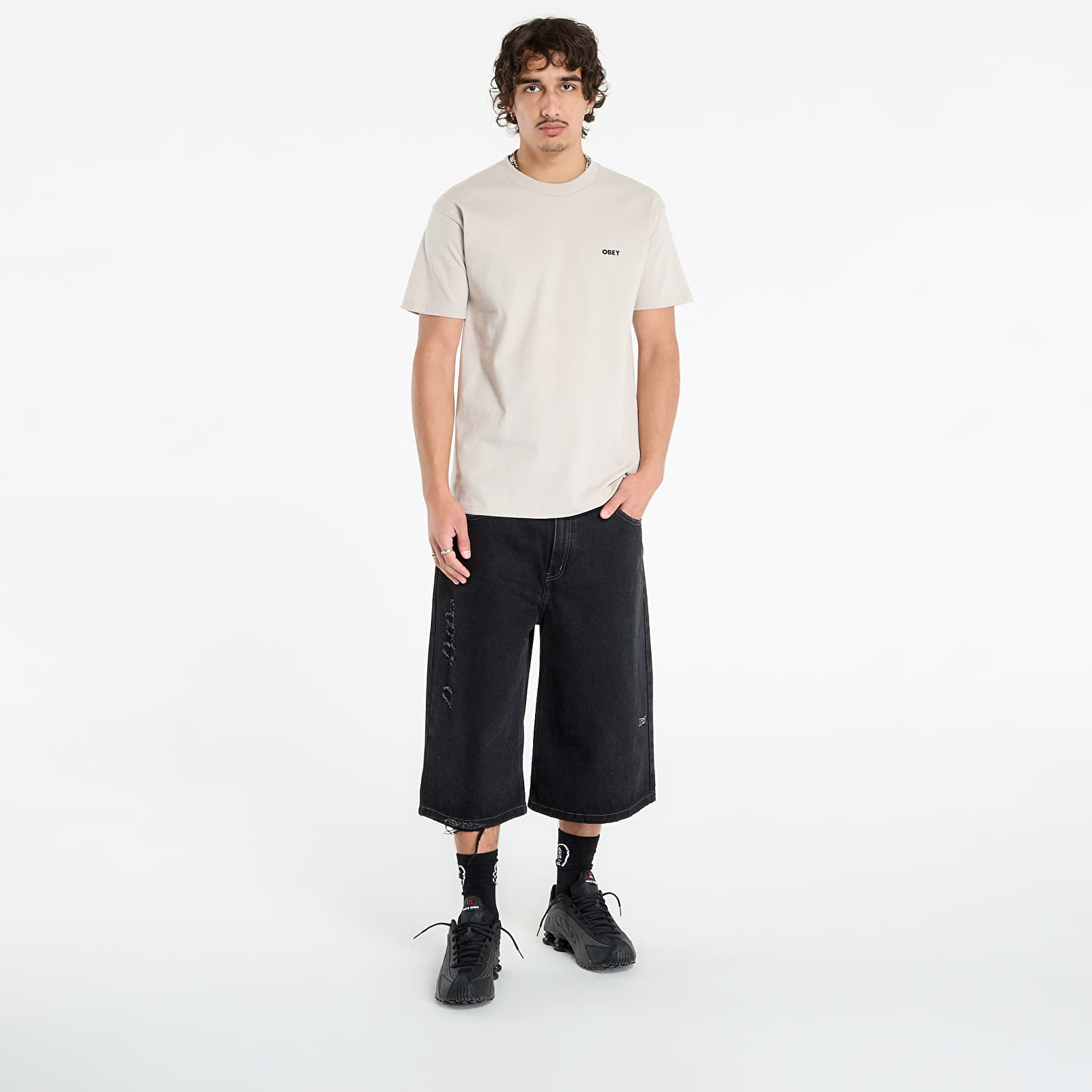 T-särgid OBEY Visual Studios Tee Silver Grey
