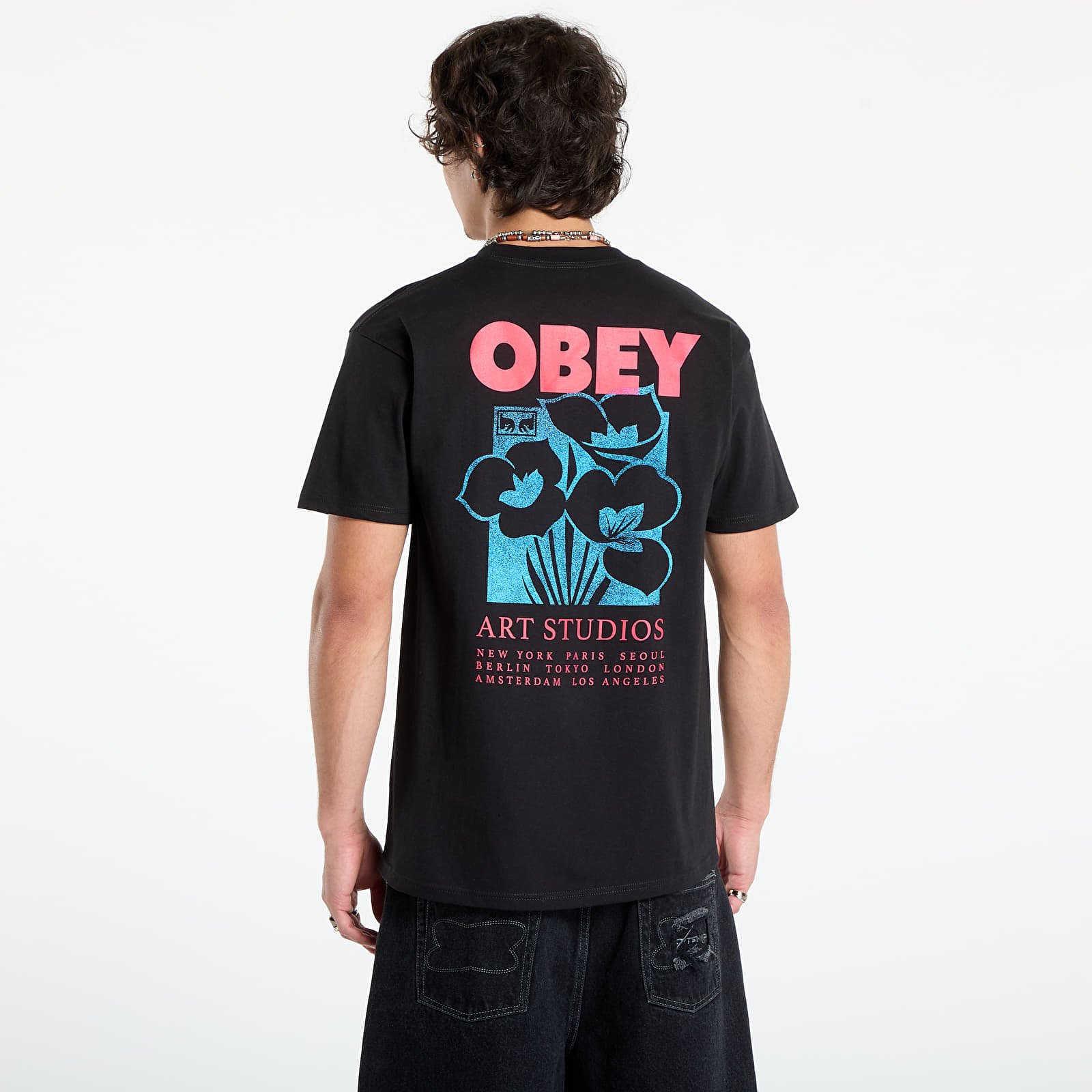 T-shirts OBEY Art Studio Flowers Tee Black
