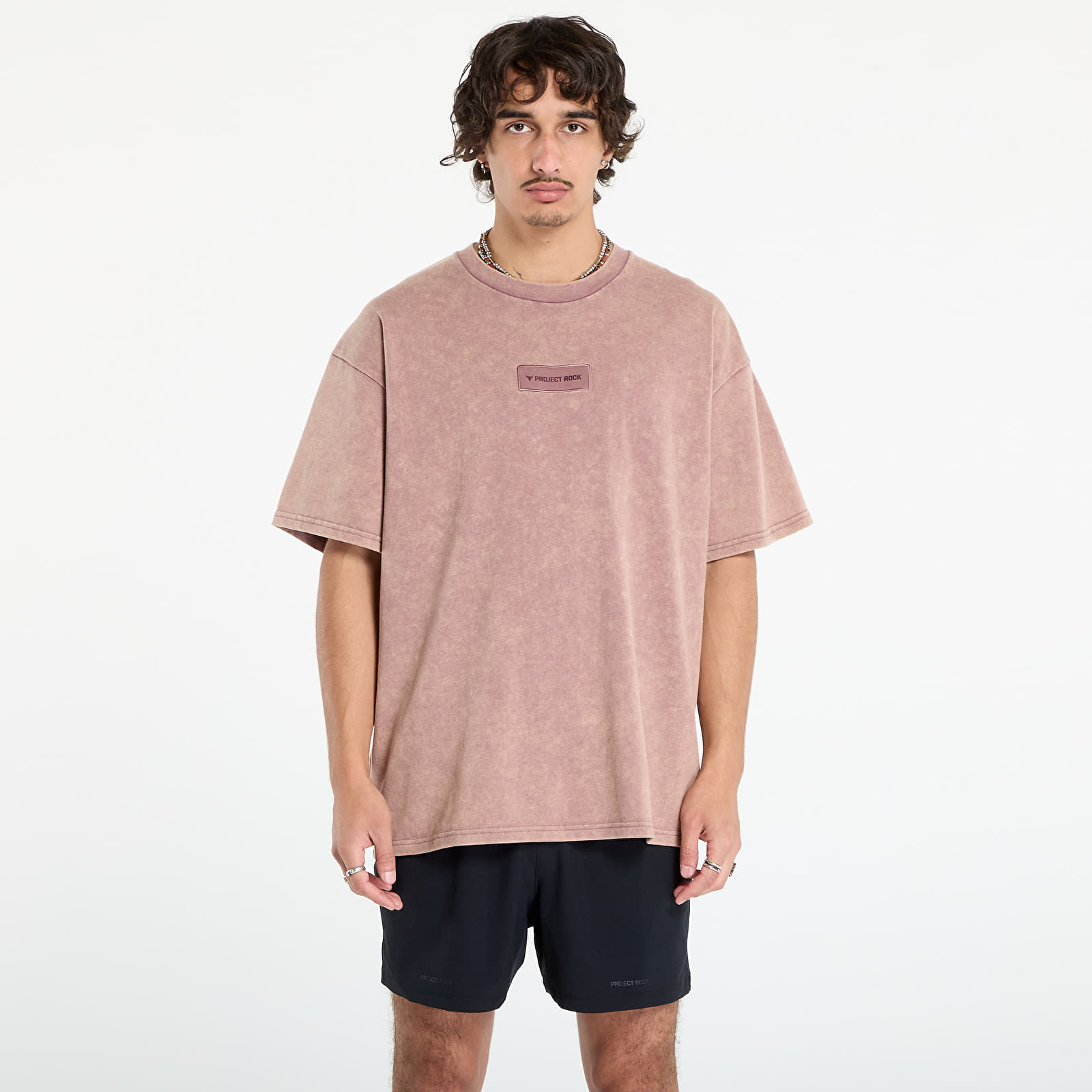 T-shirts Under Armour Project Rock Hwt OS Tee Maroon