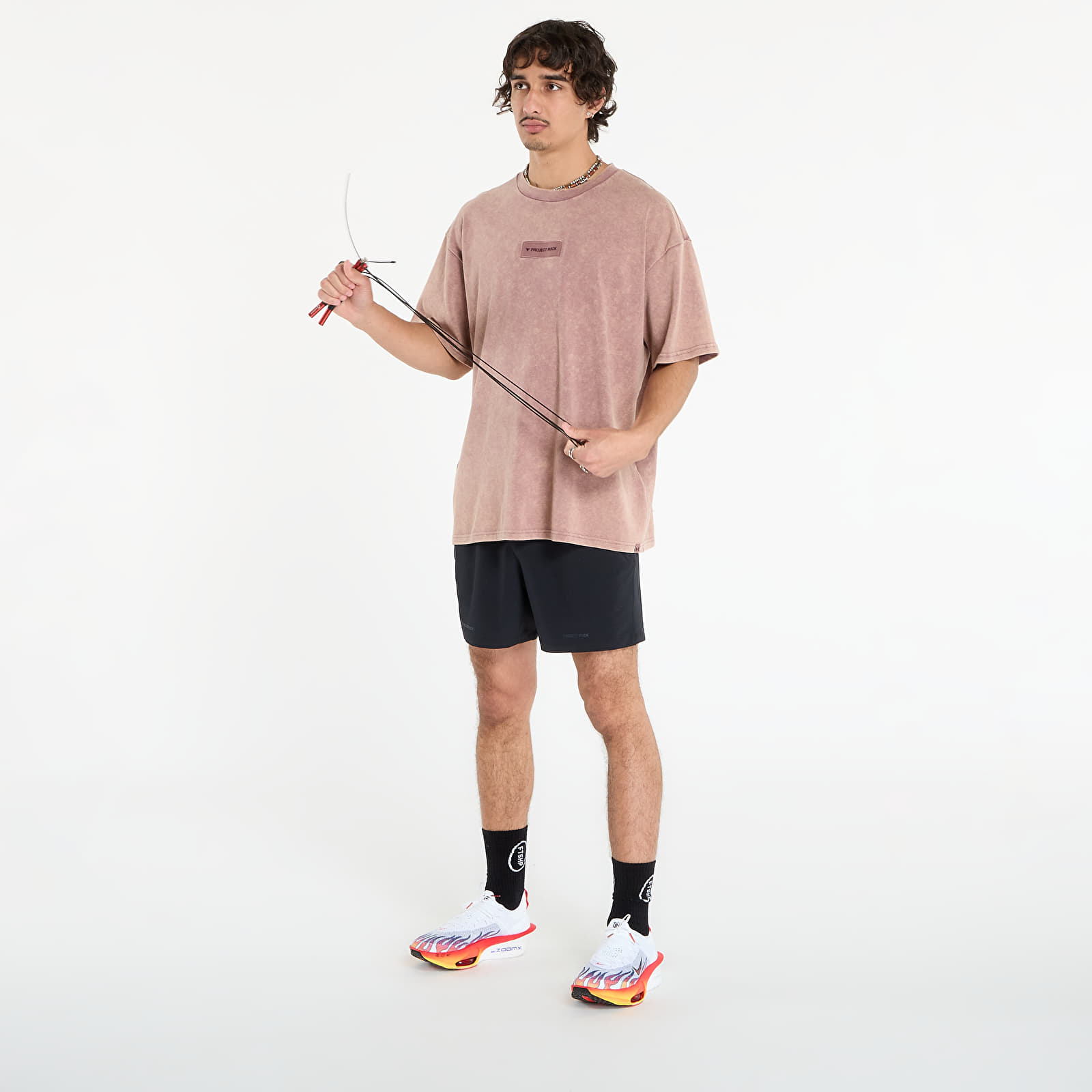 T-shirts Under Armour Project Rock Hwt OS Tee Maroon