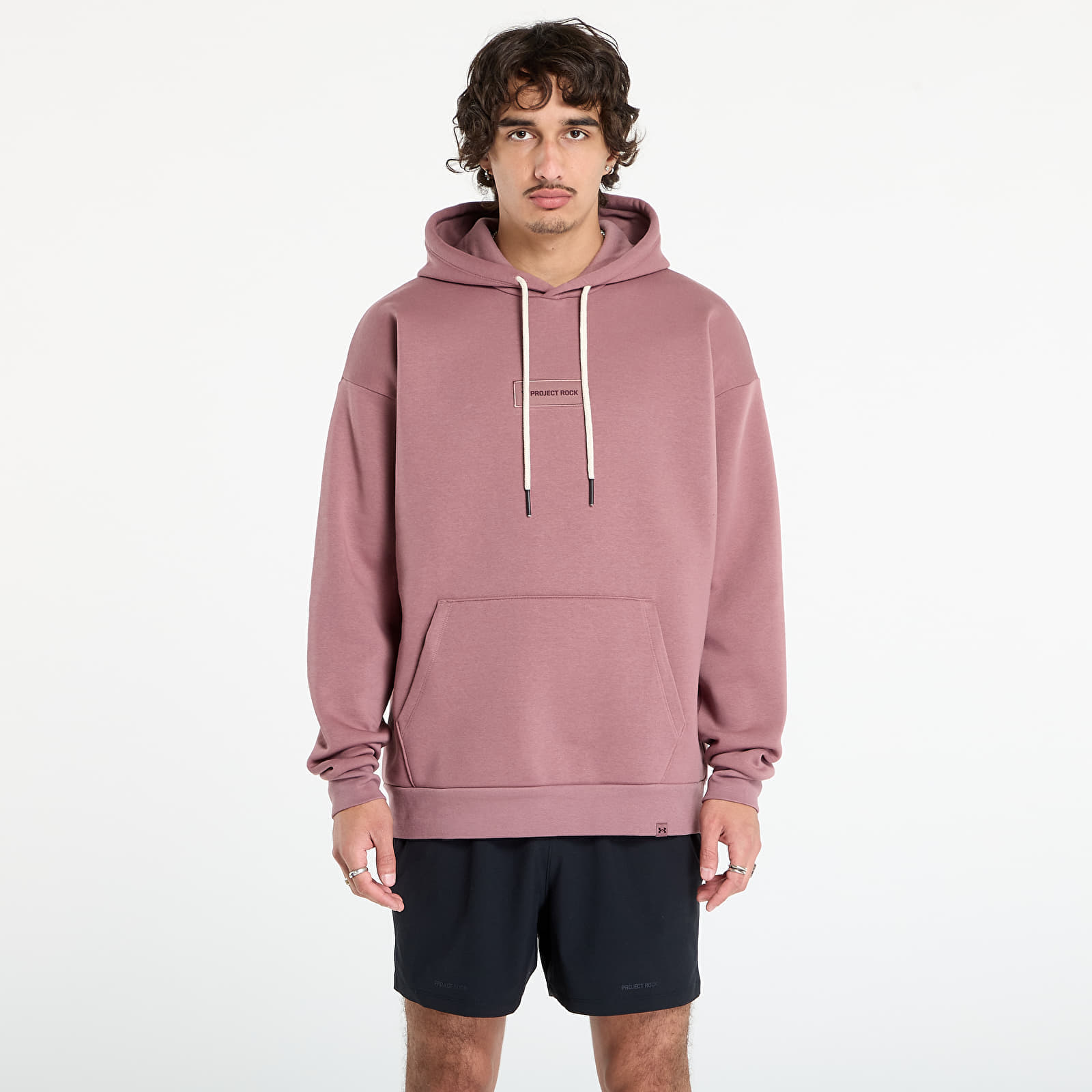 Sweatshirt Under Armour Project Rock Icon Hoodie Maroon L