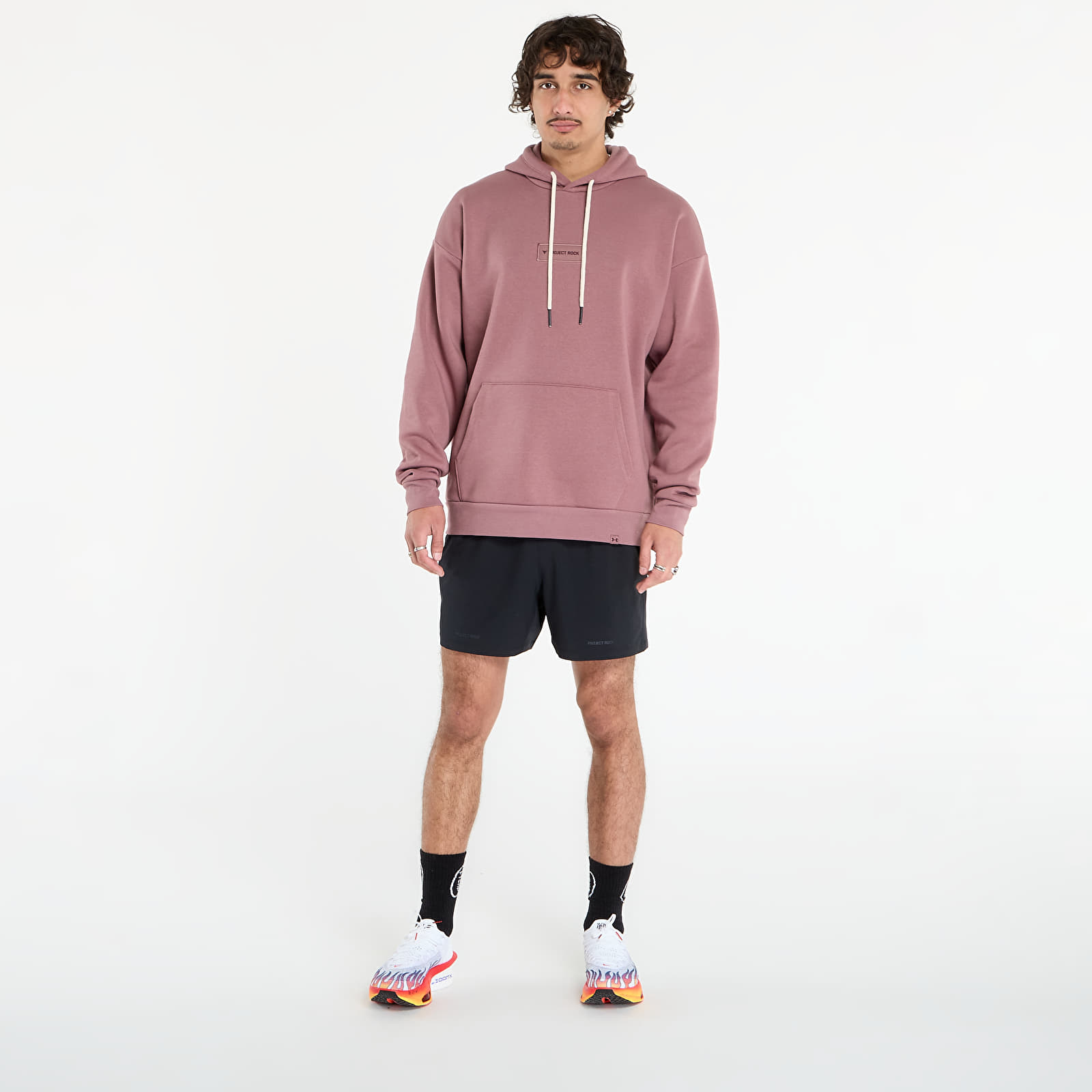 Kapuutsikud ja kampsunid Under Armour Project Rock Icon Hoodie Maroon