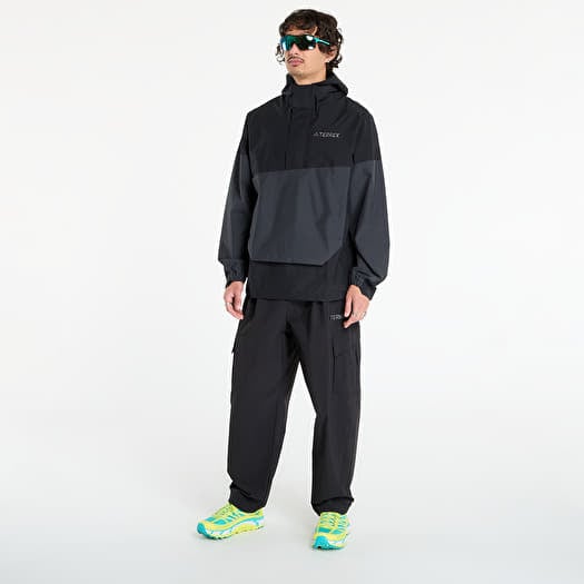 adidas ブラック クロップドジャケット Adidas Core Provisional Short Sleeve Half Zip Rain Jacket – Golf