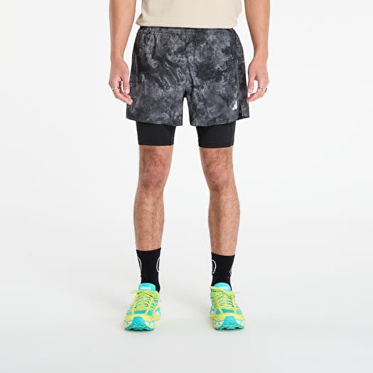 Shorts adidas Own The Run Spray Dye 2-In-1 Short Grey Four/ Black