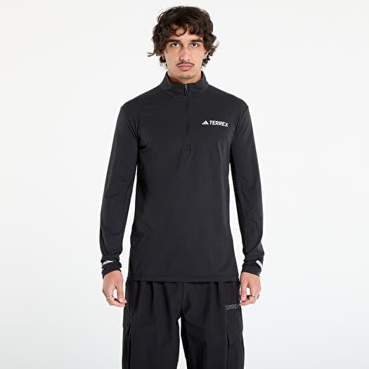 T-shirt adidas Terrex Xperior Half-Zip Long-Sleeve Top Black