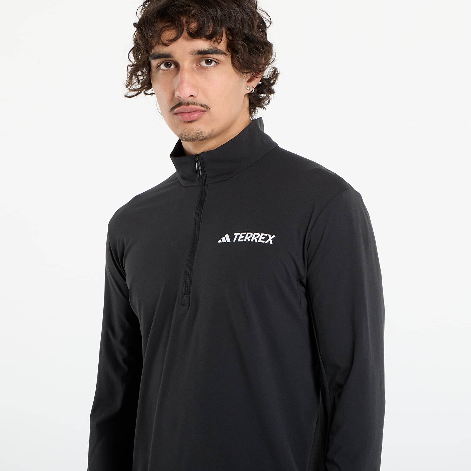 Tričká adidas Terrex Xperior Half-Zip Long-Sleeve Top Black