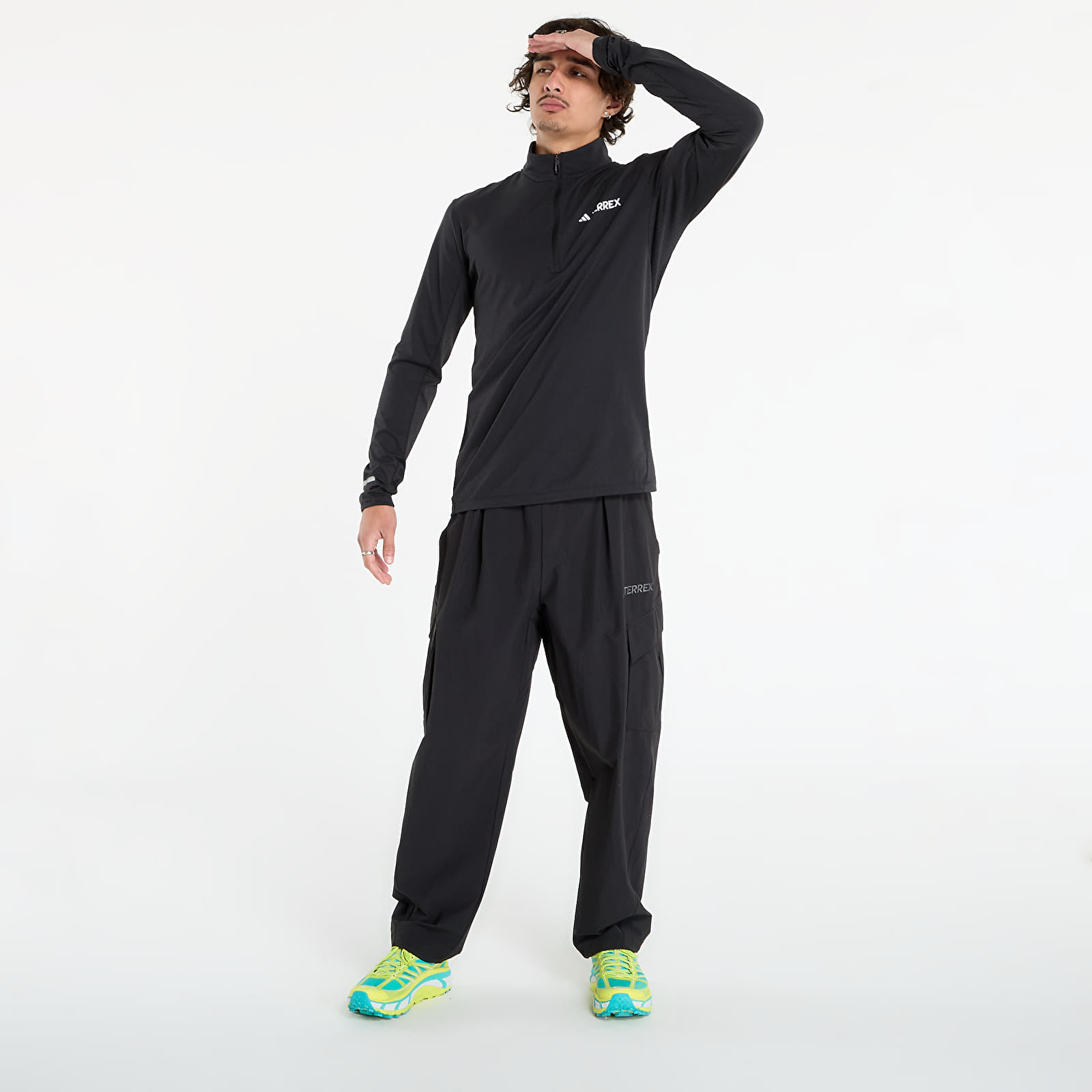 Tričká adidas Terrex Xperior Half-Zip Long-Sleeve Top Black