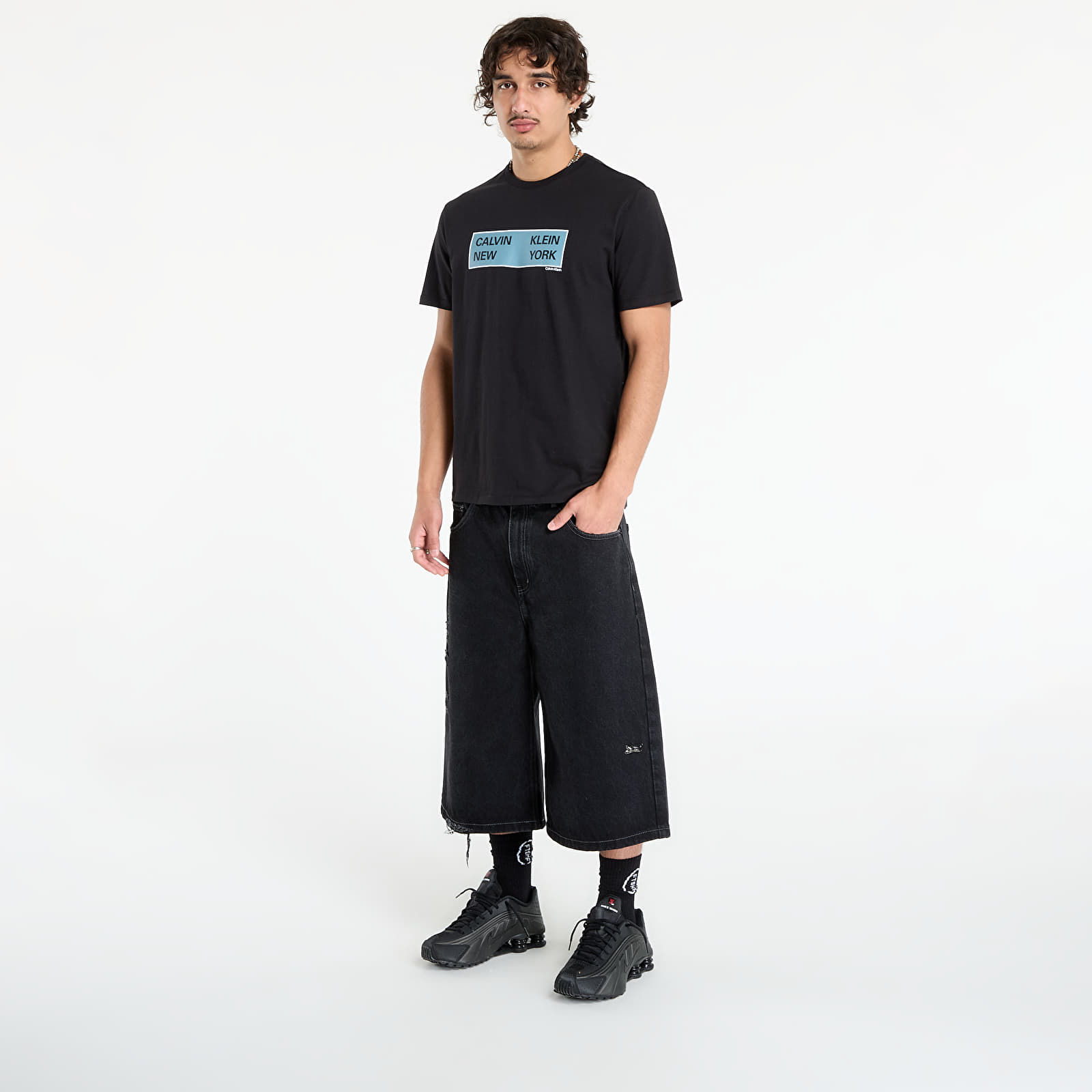 T-särgid Calvin Klein Jeans SS CK NY Box Graphic Tee Black
