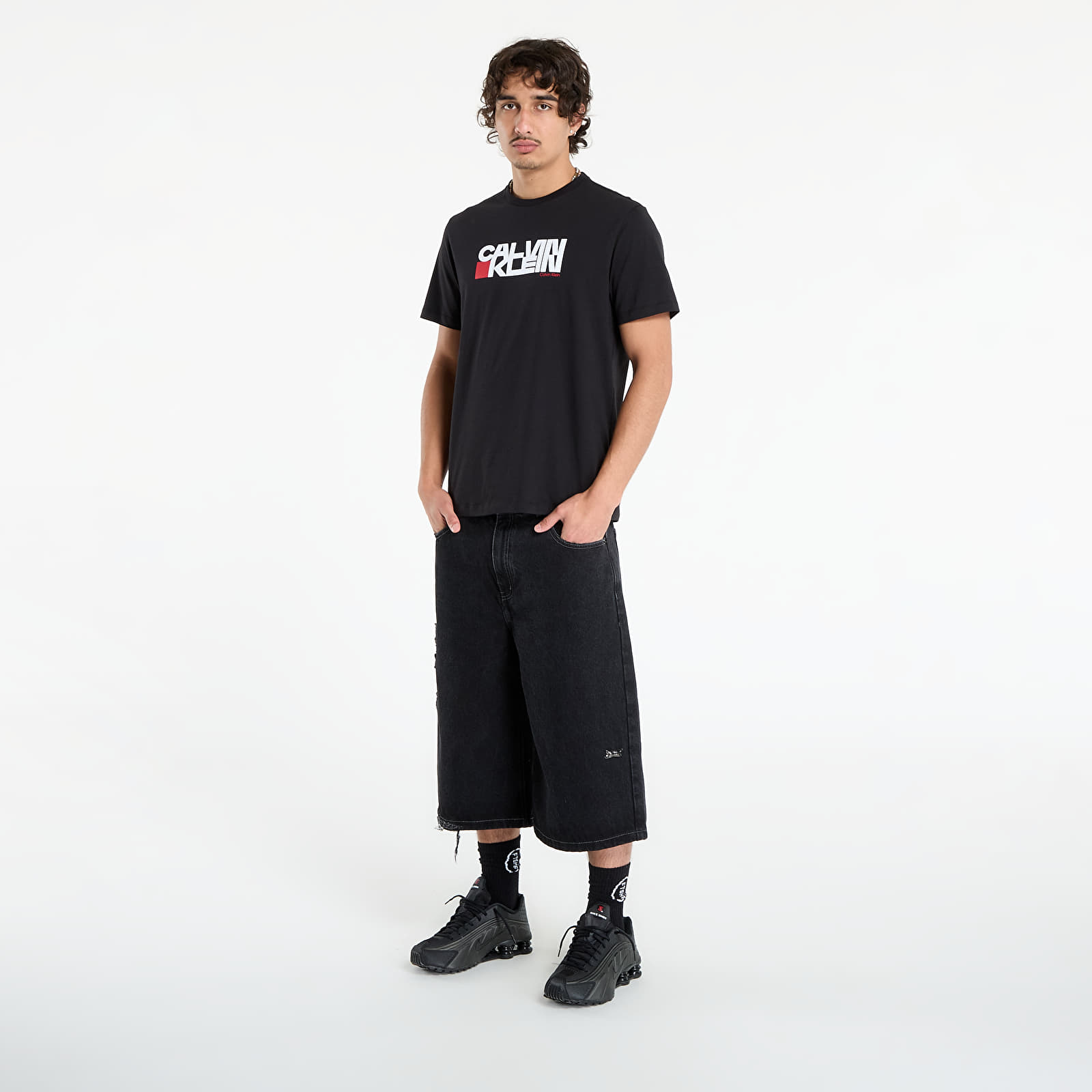 Tričká Calvin Klein Jeans SS Redbox Graphic Tee Black