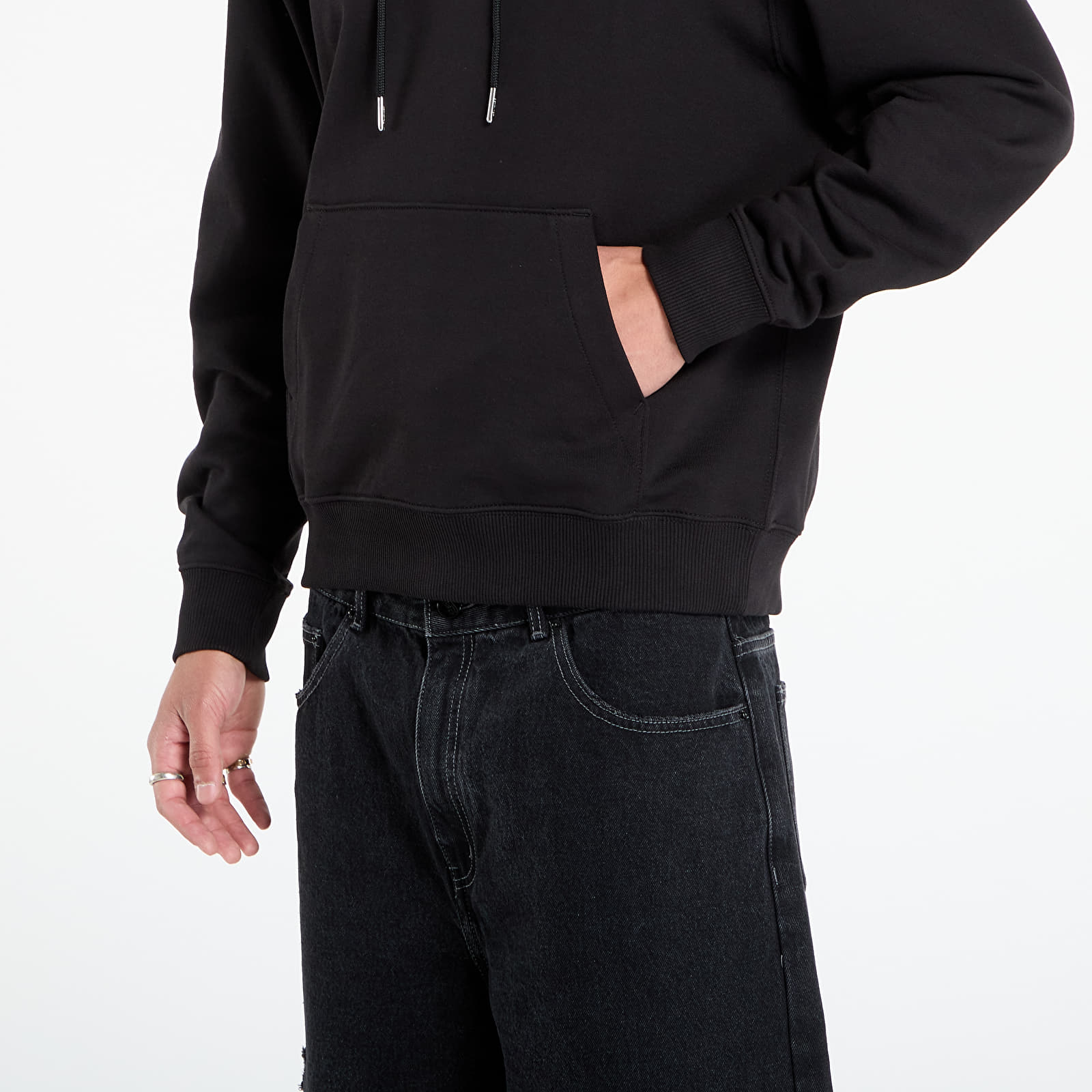 Mikiny Calvin Klein Jeans LS Terry Sweatshirt Black