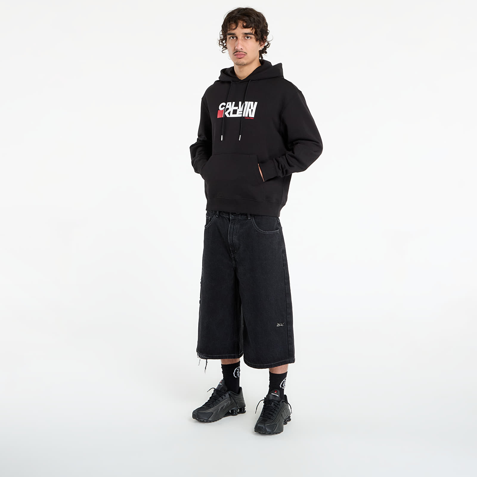 Mikiny Calvin Klein Jeans LS Terry Sweatshirt Black