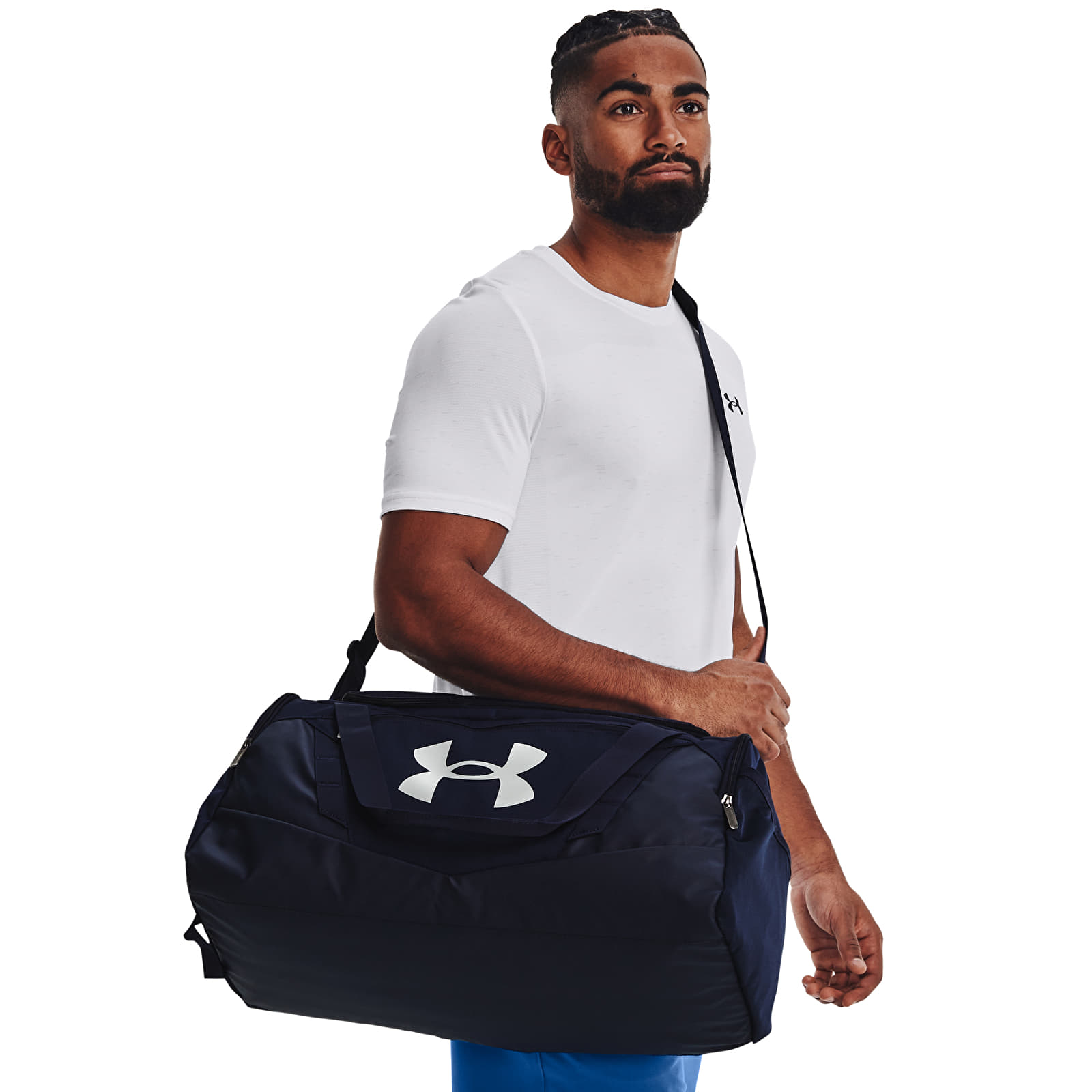 Tašky cez rameno Under Armour Undeniable 5.0 Duffle Sm Midnight Navy/ Midnight Navy/ Metallic Silver