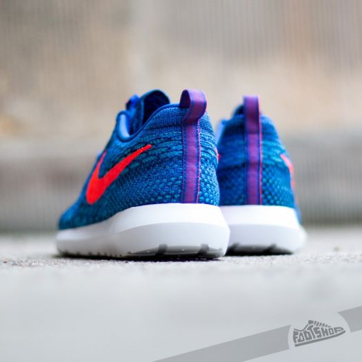 Nike Flyknit Rosherun Game Royal/Bright Crimson/Blue Lagoon  display picture 2