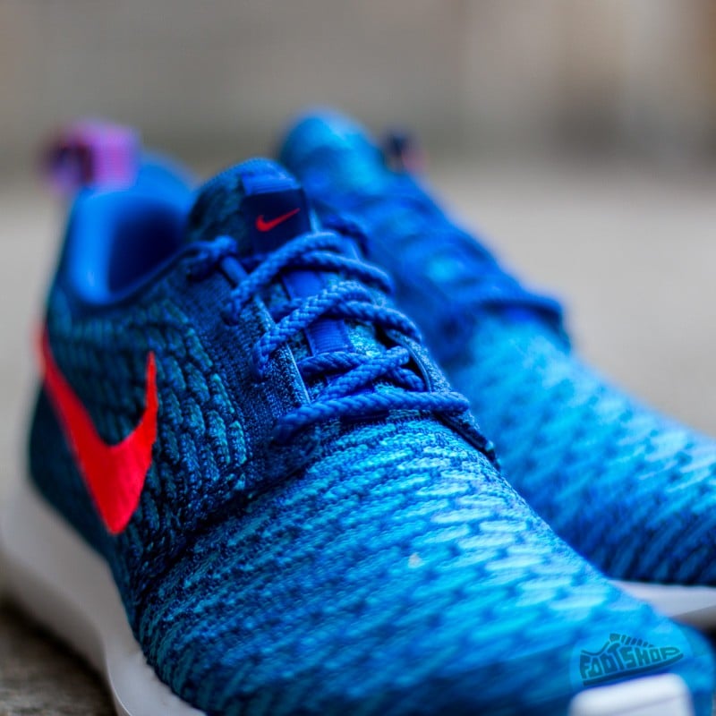 Naisten kengät Nike Flyknit Rosherun Game Royal/Bright Crimson/Blue Lagoon