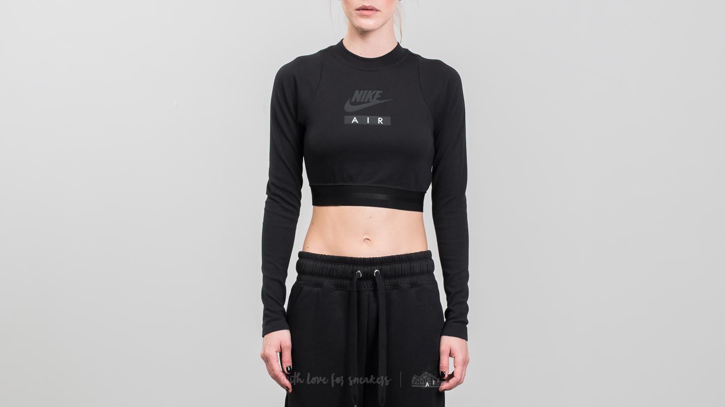 Tank Tops Nike Sportswear Air Crop Top Black Black Footshop