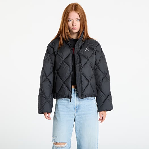Jordan Brooklyn Women's Quilted Puffer Jacket Black/ White