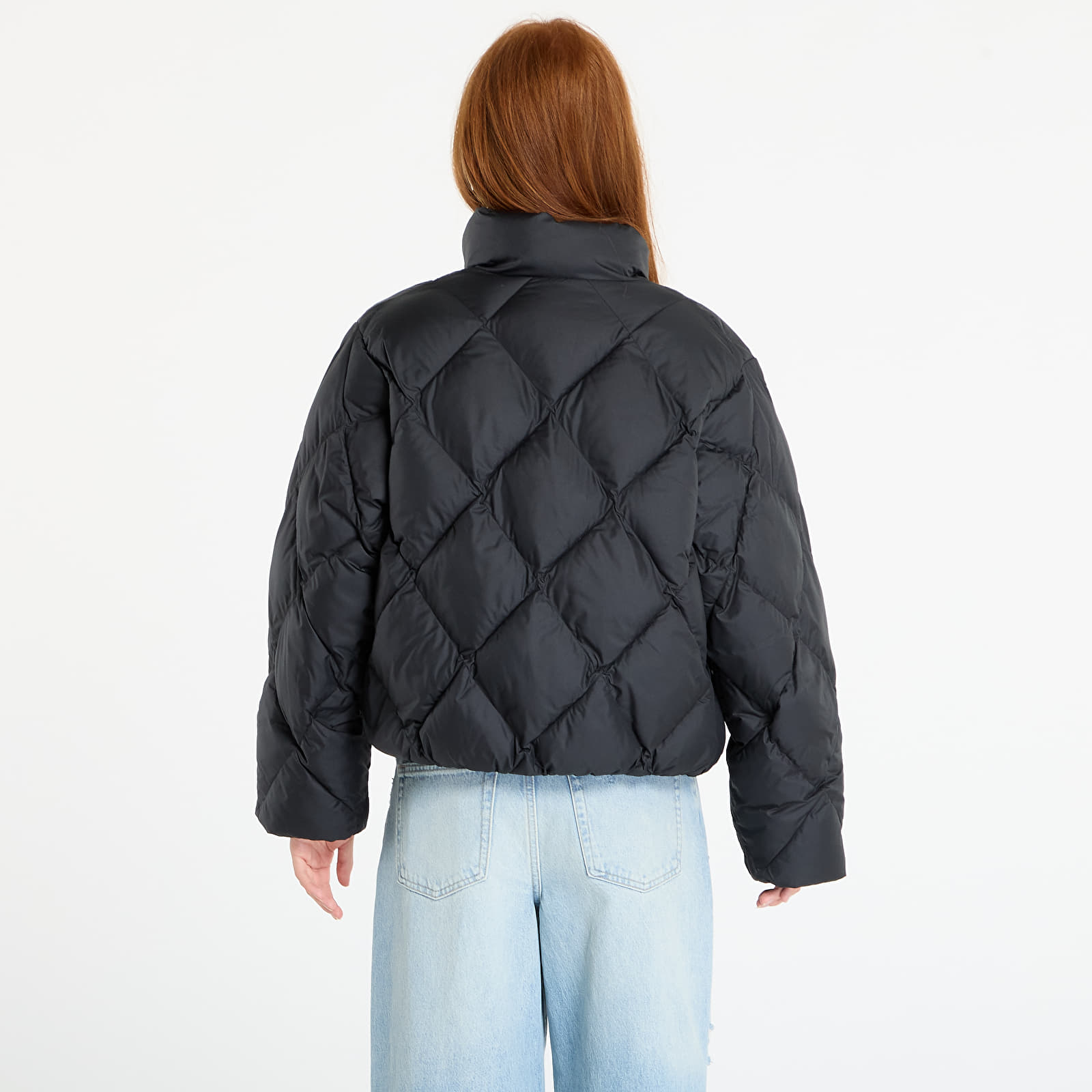 Páperové bundy Jordan Brooklyn Women's Quilted Puffer Jacket Black/ White