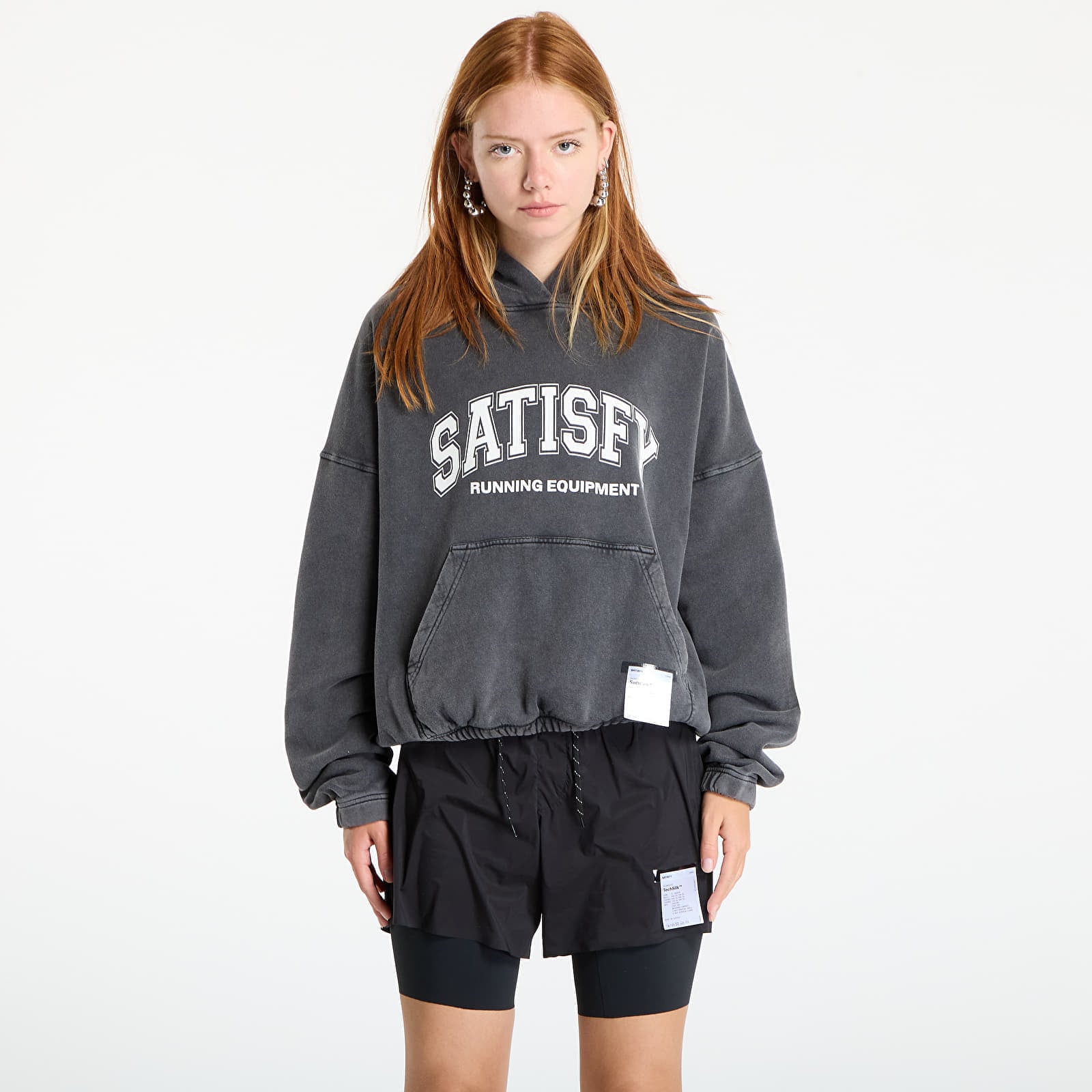 Sweatshirt Satisfy SoftCell Hoodie UNISEX Aged Black S