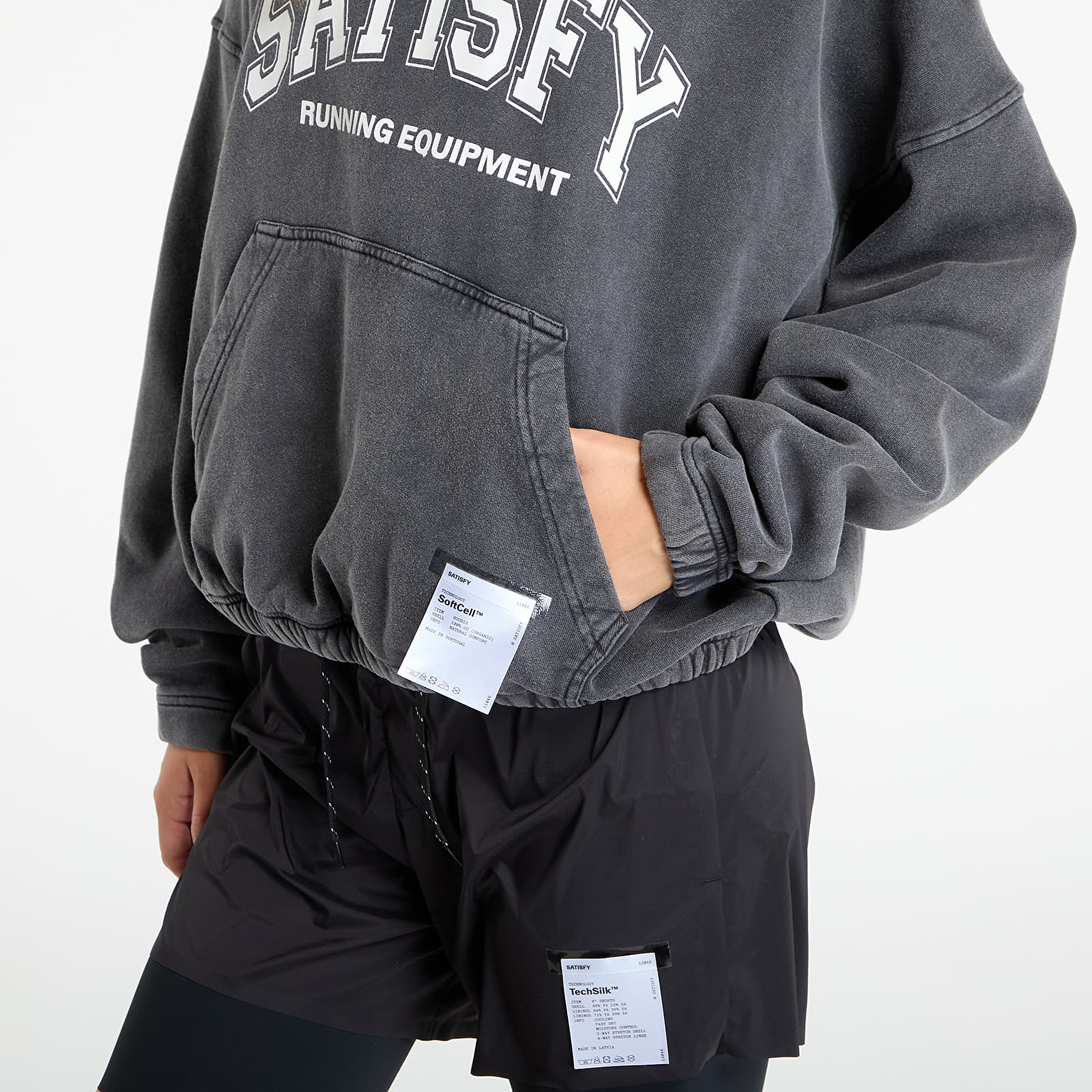 Puloverji   Satisfy SoftCell Hoodie UNISEX Aged Black