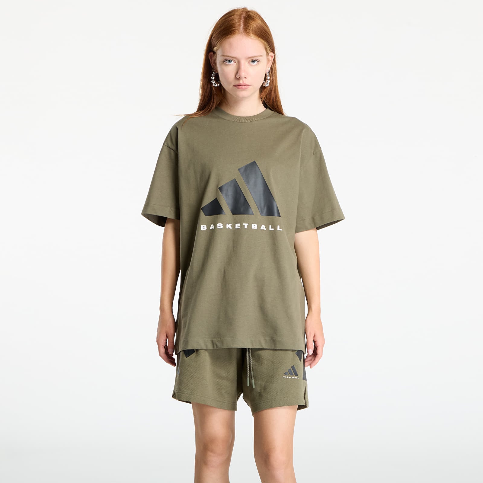Tricou adidas Basketball T-Shirt UNISEX Olive Strata M