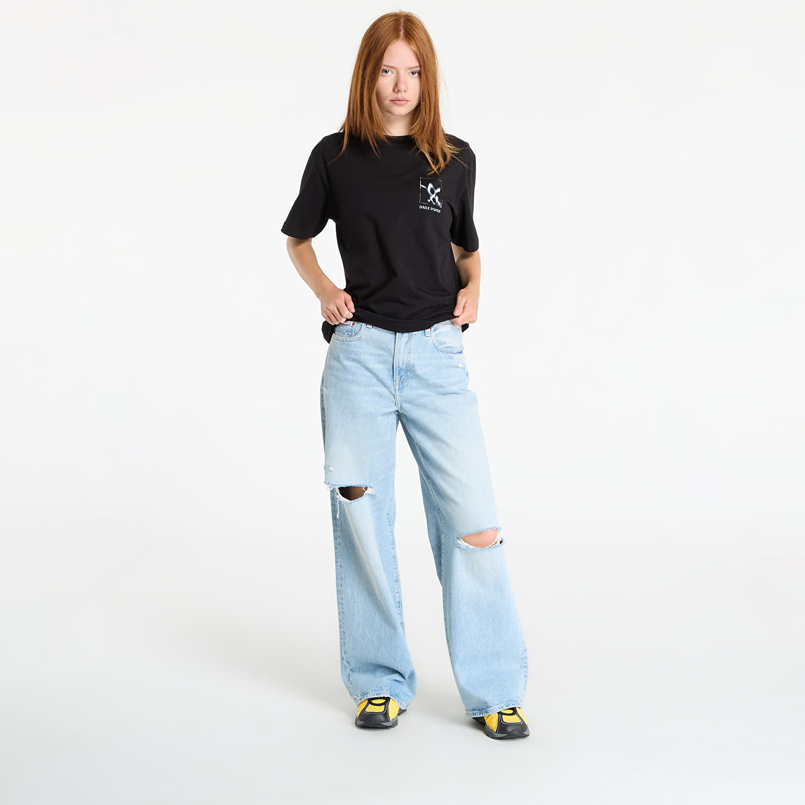 Majice T-shirt Daily Paper Shadow Grid Ss T-Shirt Black