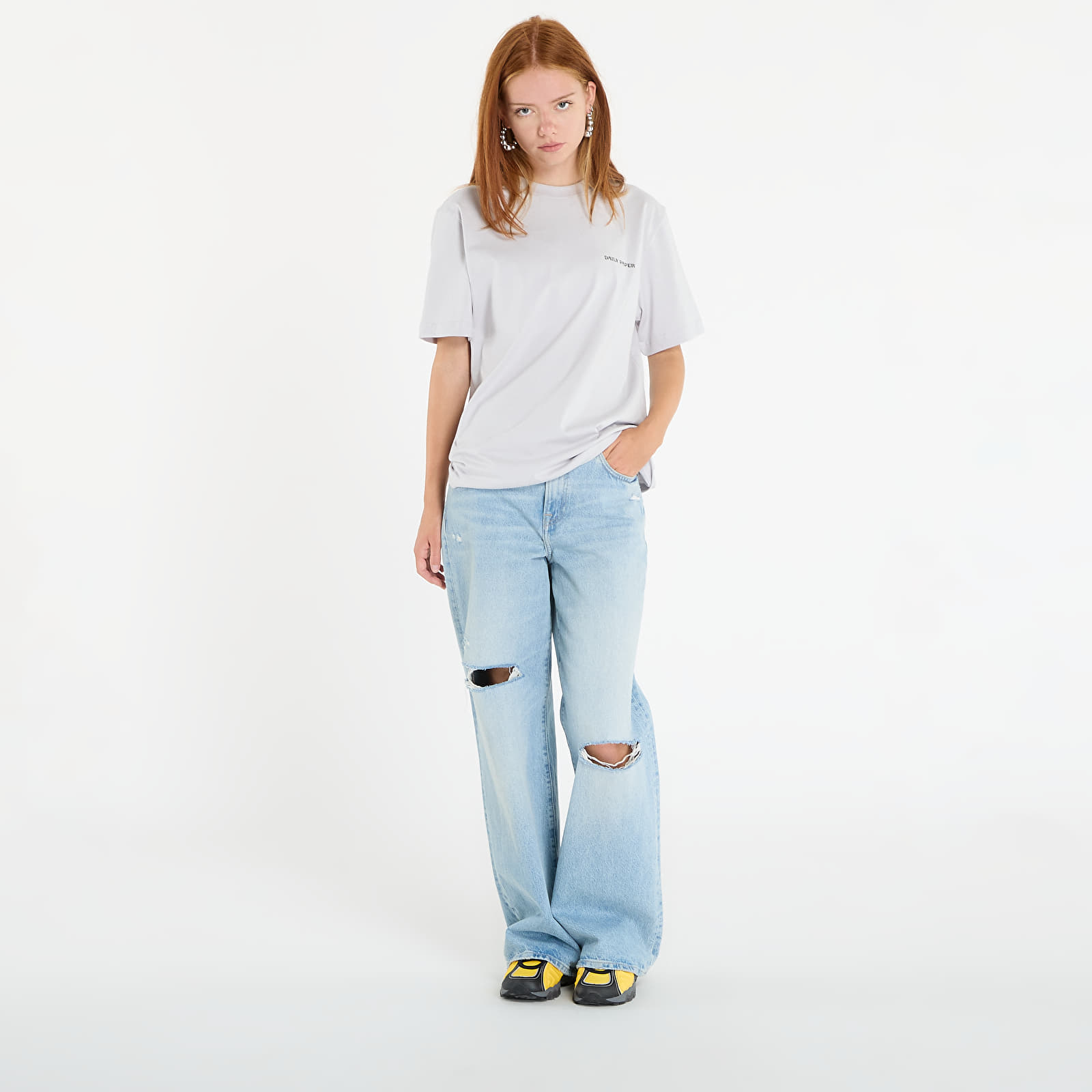 Тениски Daily Paper Matchstick Shield Ss T-Shirt Micro Chip Grey