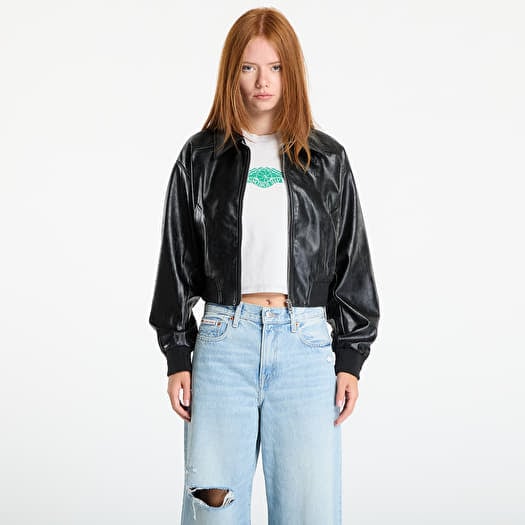 Calvin Klein Jeans A-Cropped Crinkle Jacket Black