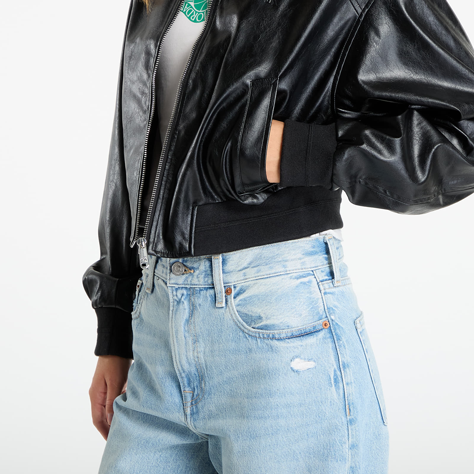 Giacche Calvin Klein Jeans A-Cropped Crinkle Jacket Black