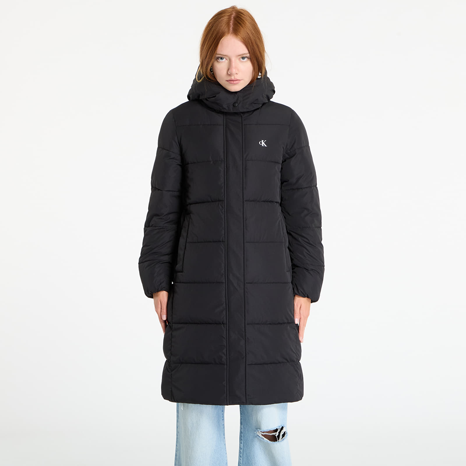 Puffer jackets Calvin Klein Jeans Monologo Non-Down Jacket Black