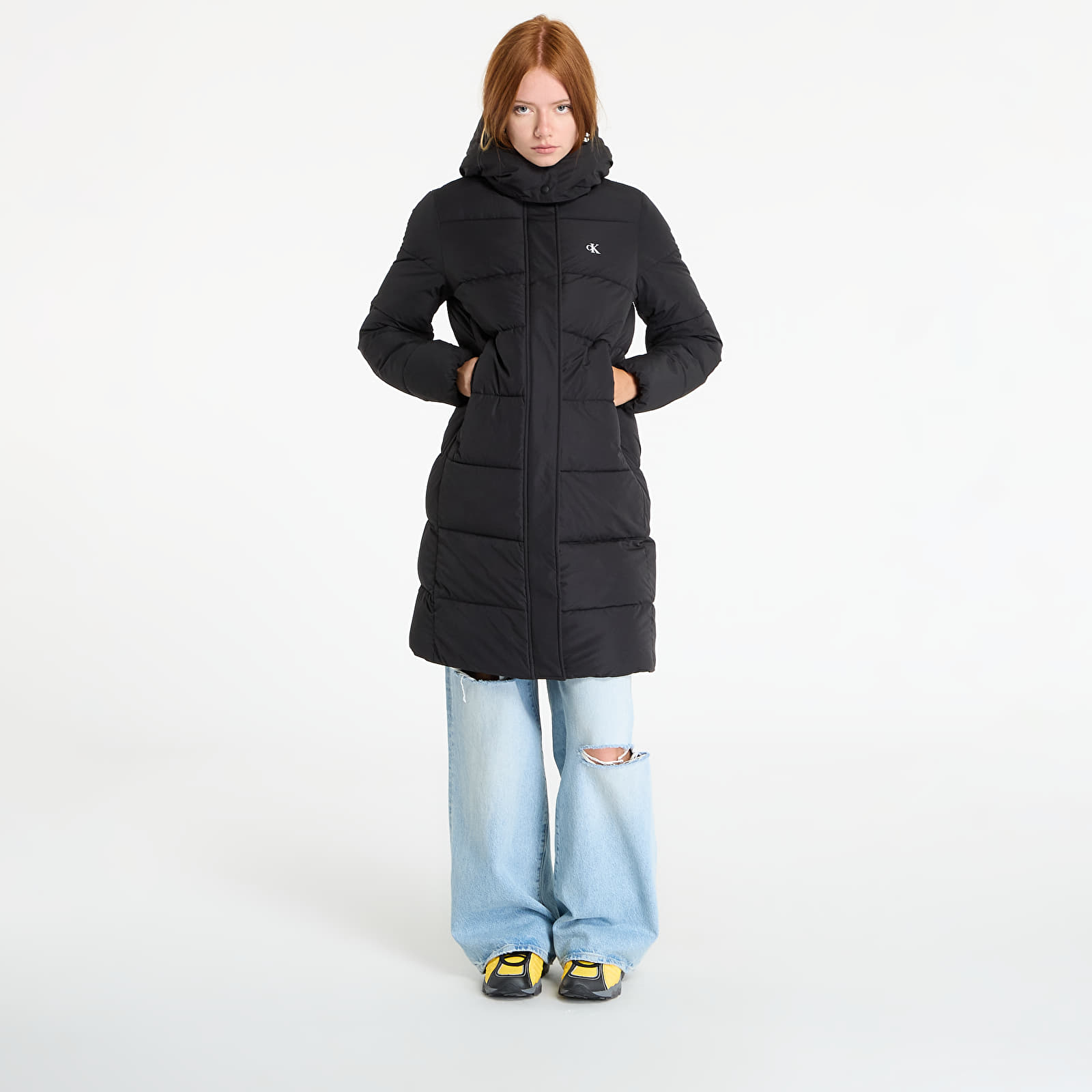 Puffer jackets Calvin Klein Jeans Monologo Non-Down Jacket Black